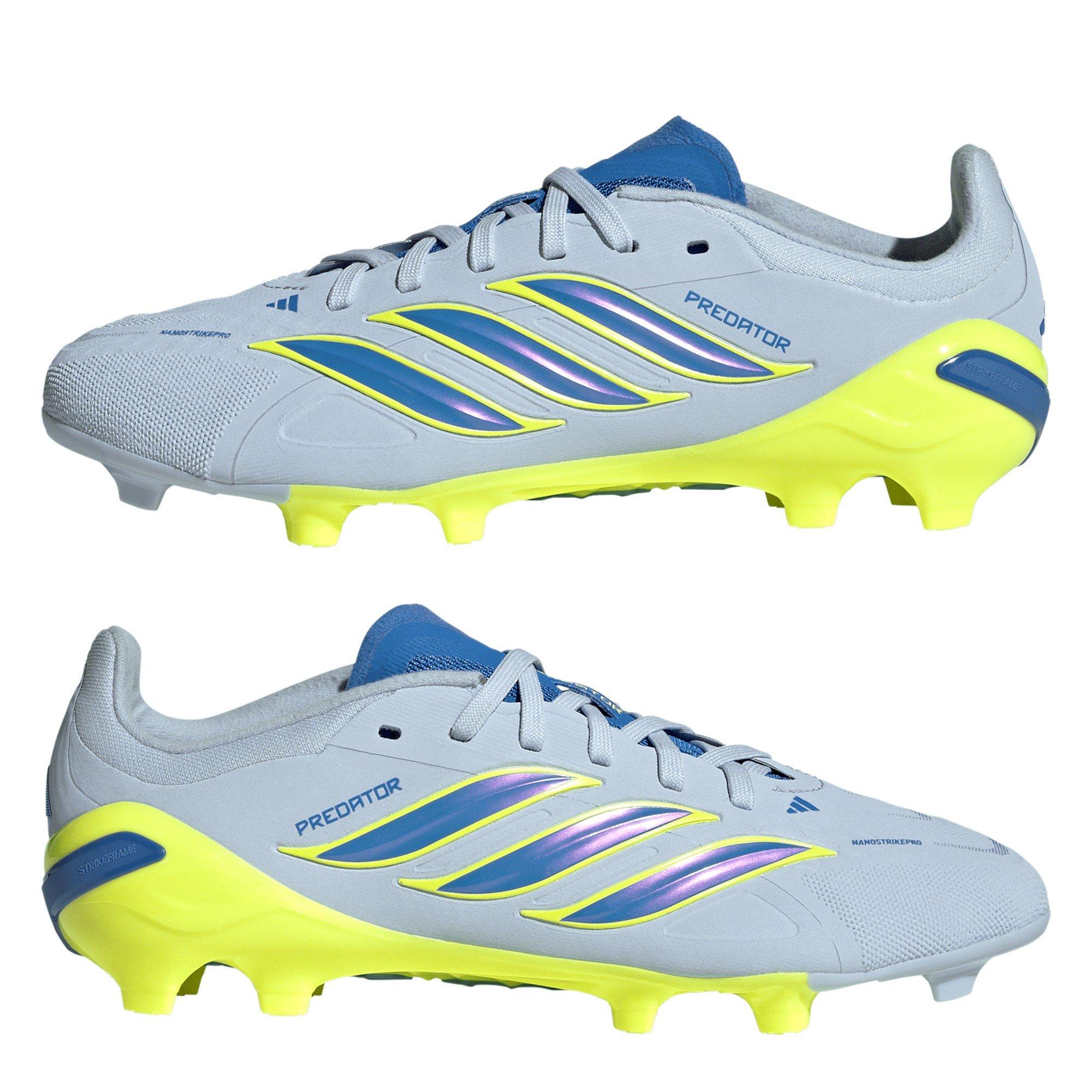 Blue/Yellow - adidas - Juniors adidas Predator Elite Firm Ground Football Boots - 9