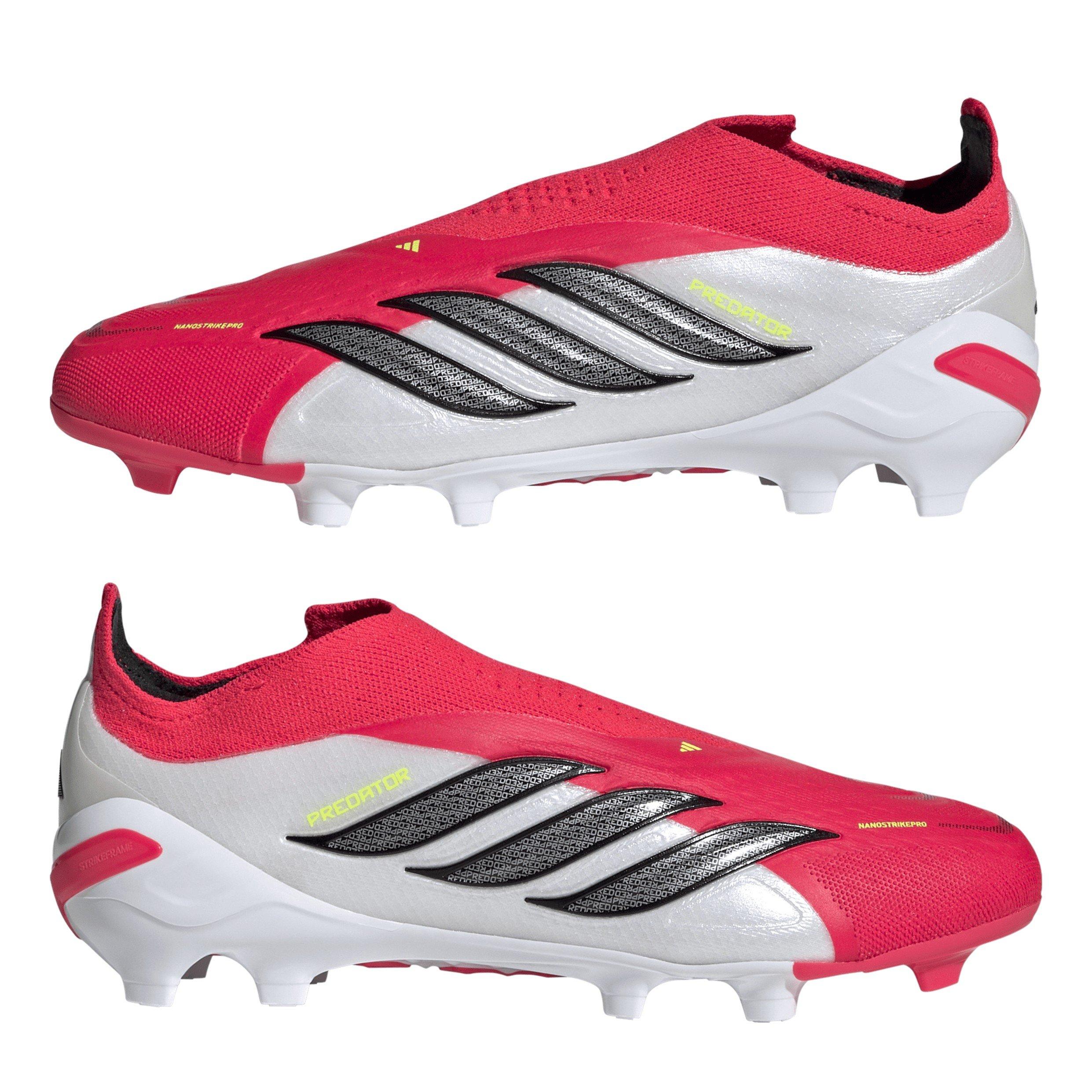 Red/Blk/White - adidas - Juniors adidas Predator Elite Laceless Firm Ground Football Boots - 9