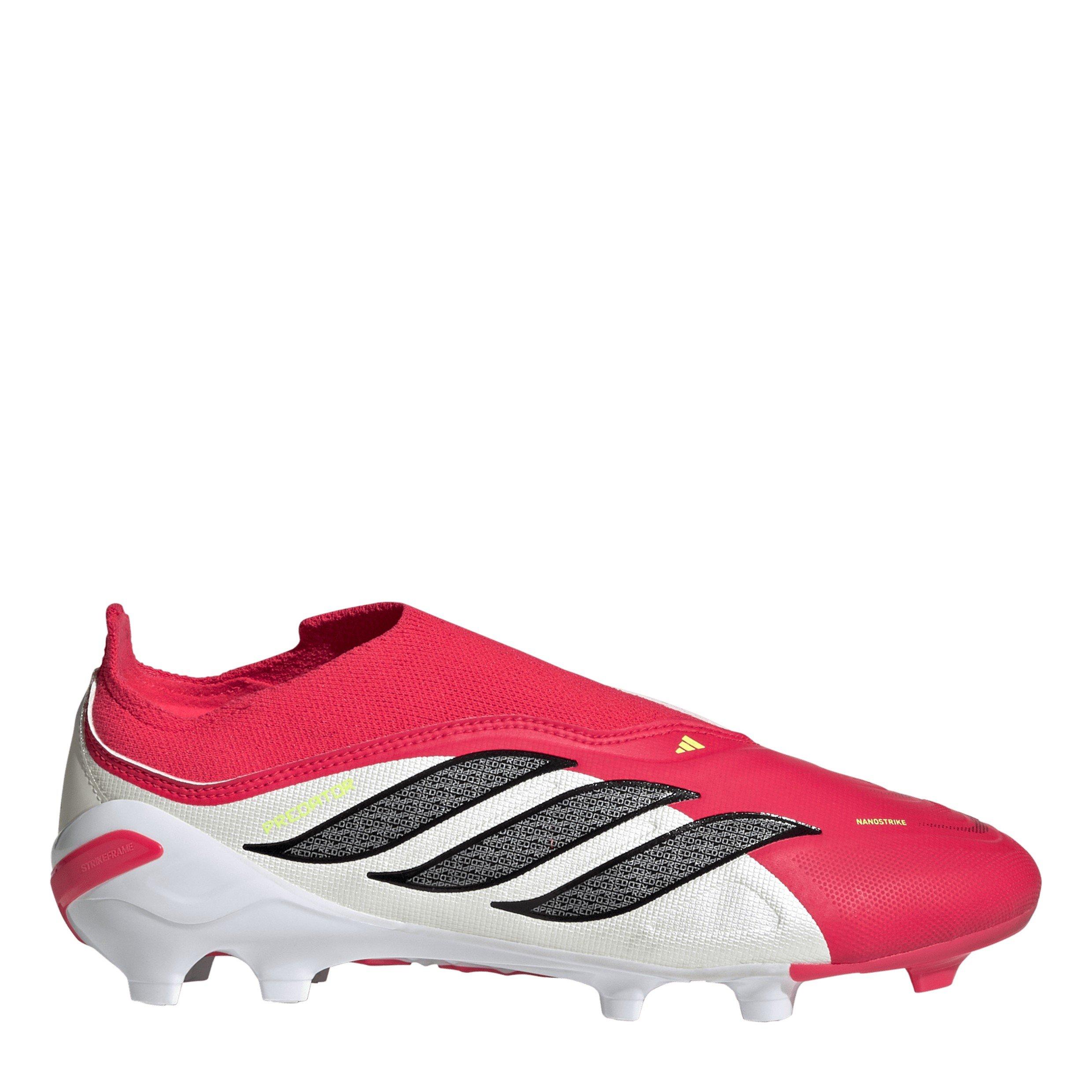 Red/Blk/White - adidas - Kids adidas Predator League Laceless Firm Ground Football Boots - 1