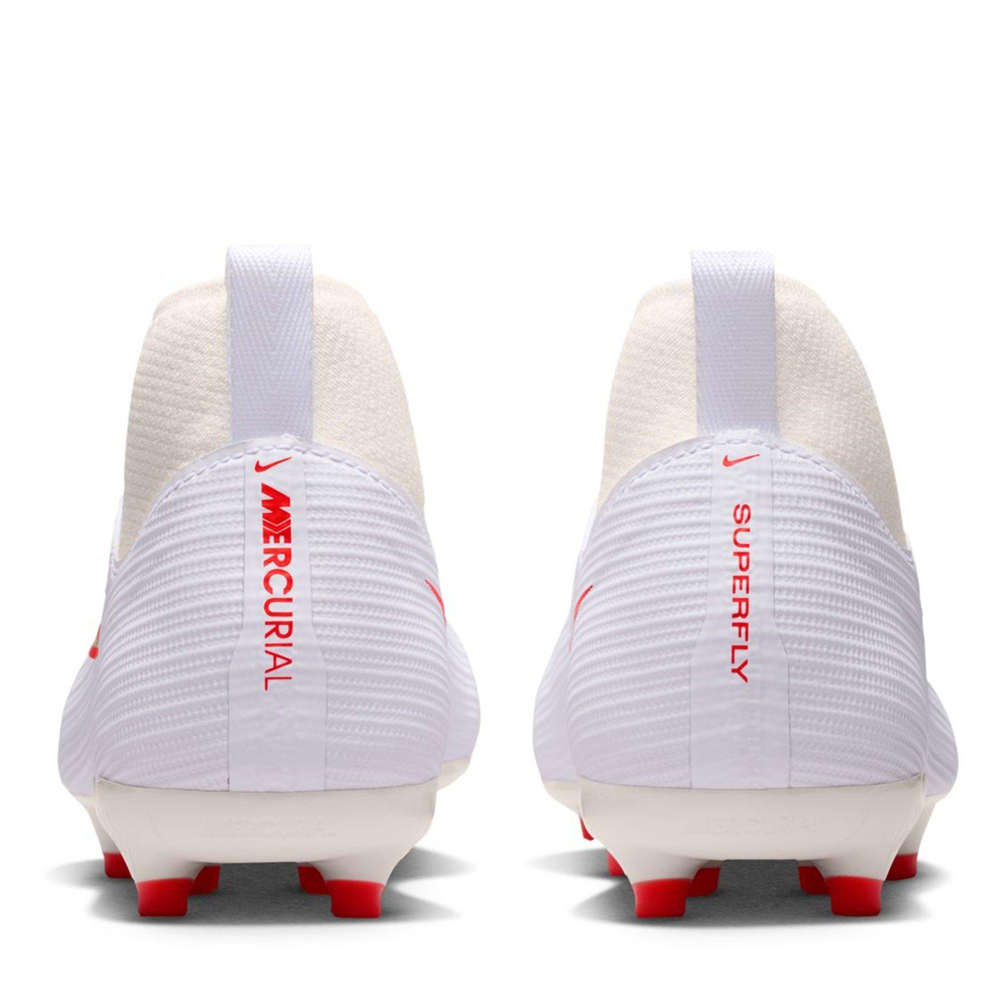 White/Red - Nike - Unisex Kids' Superfly 11 Academy Firm Ground Football Boots - 5