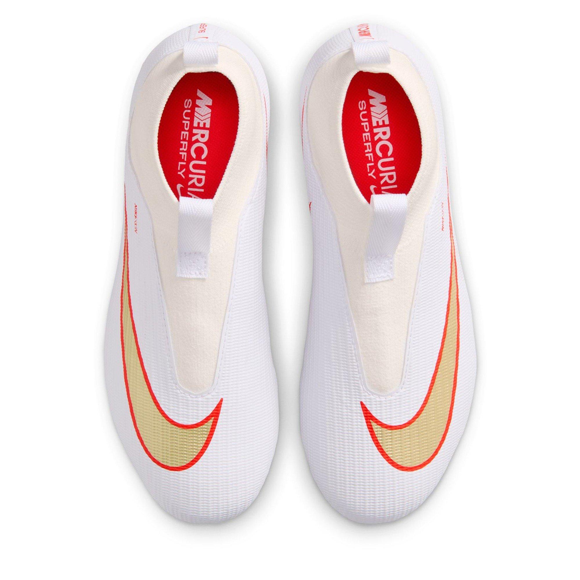 White/Red - Nike - Unisex Kids' Superfly 11 Academy Firm Ground Football Boots - 6