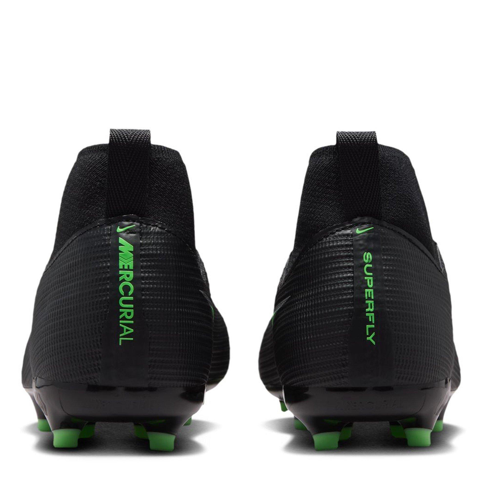 Sort/Grøn - Nike - Unisex Kids' Superfly 11 Academy Firm Ground Football Boots - 5