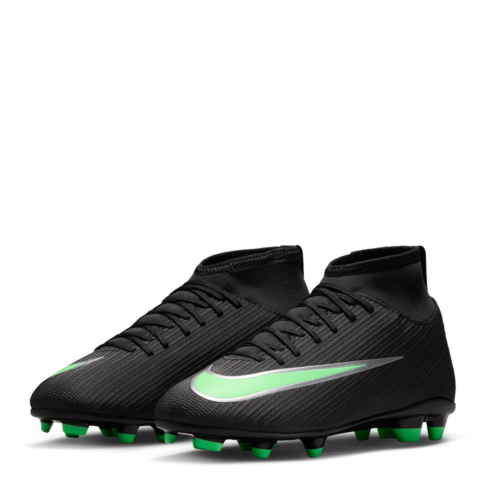 Black/Green - Nike - Unisex Kids' Superfly 11 Club Firm Ground Football Boots - 4