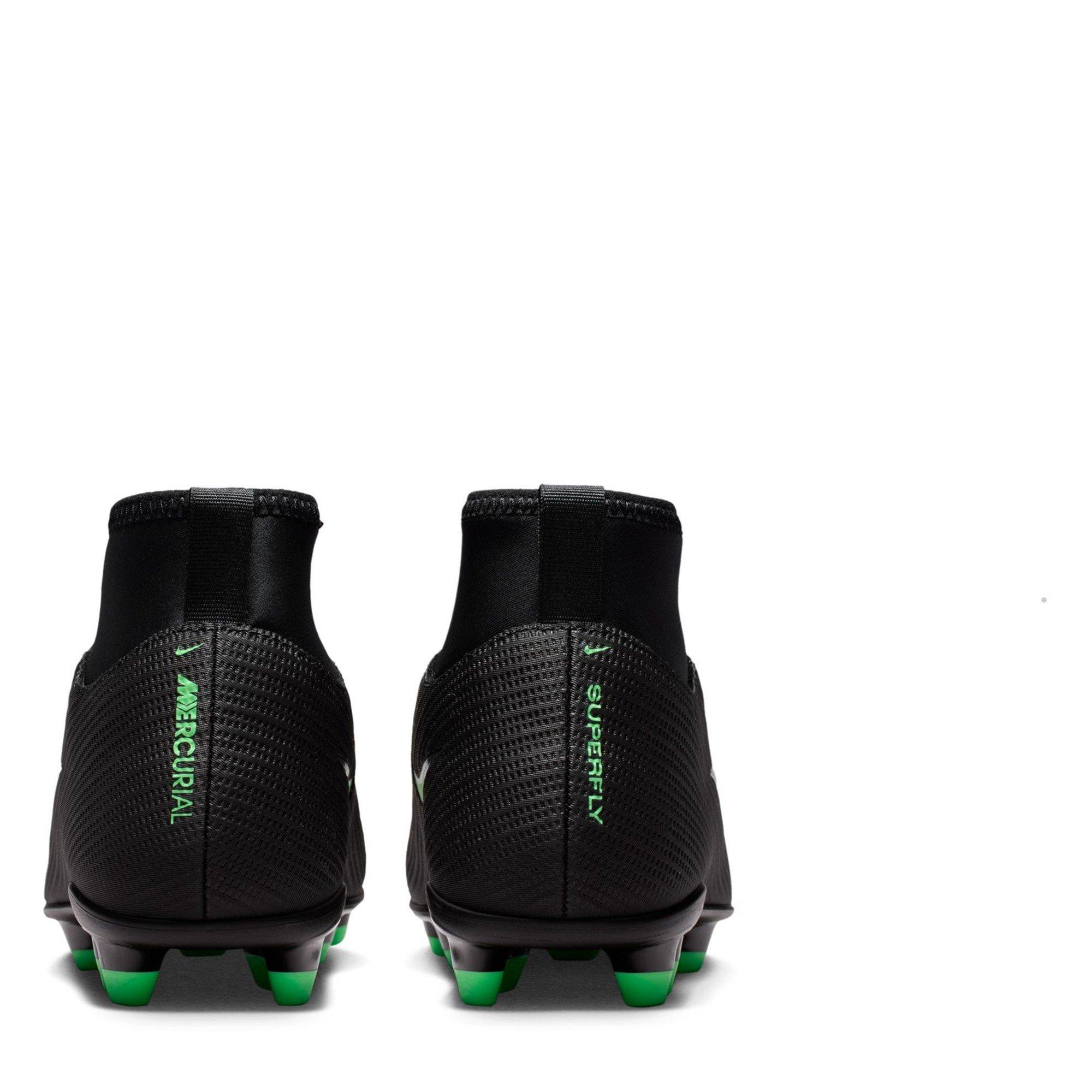 Black/Green - Nike - Unisex Kids' Superfly 11 Club Firm Ground Football Boots - 5
