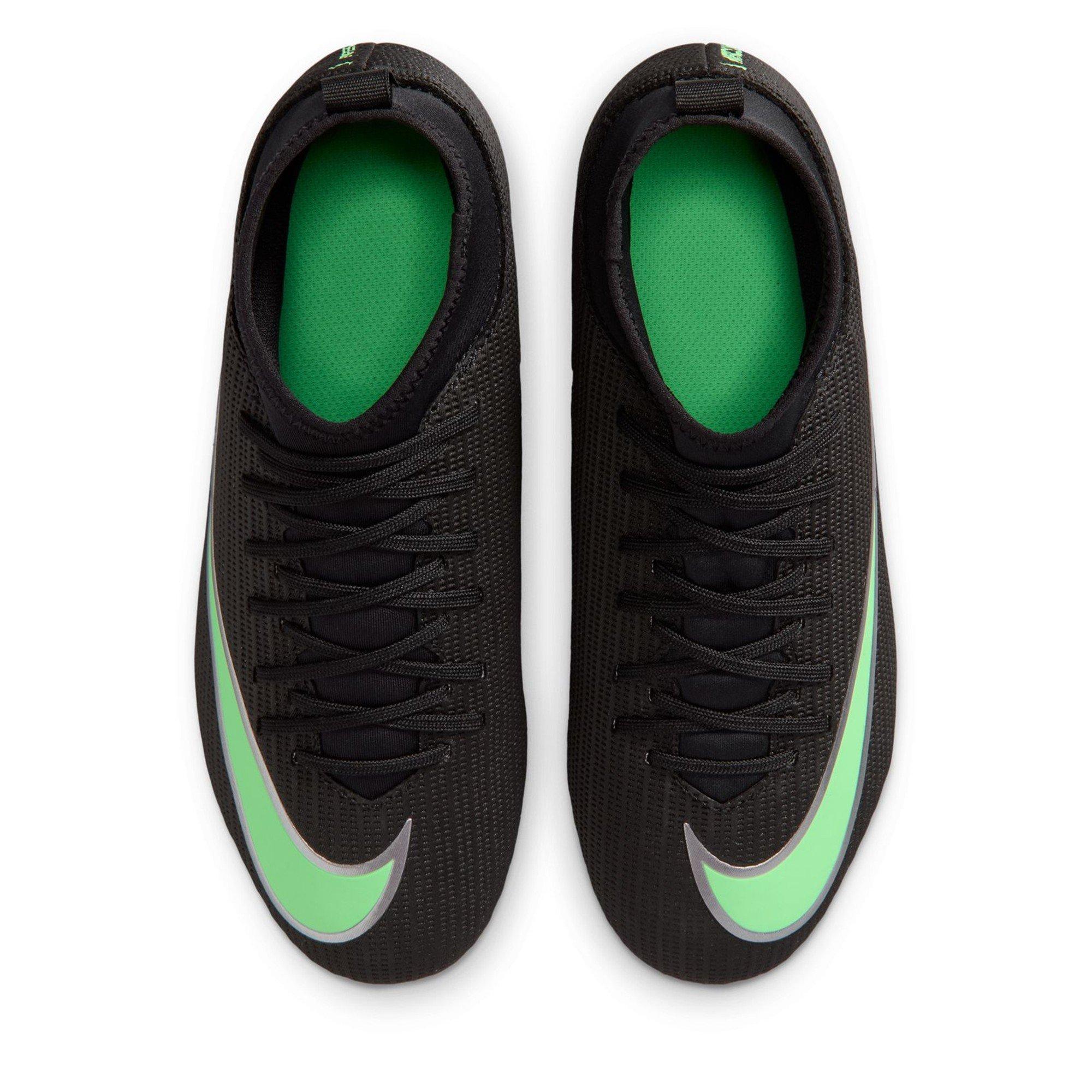 Black/Green - Nike - Unisex Kids' Superfly 11 Club Firm Ground Football Boots - 6