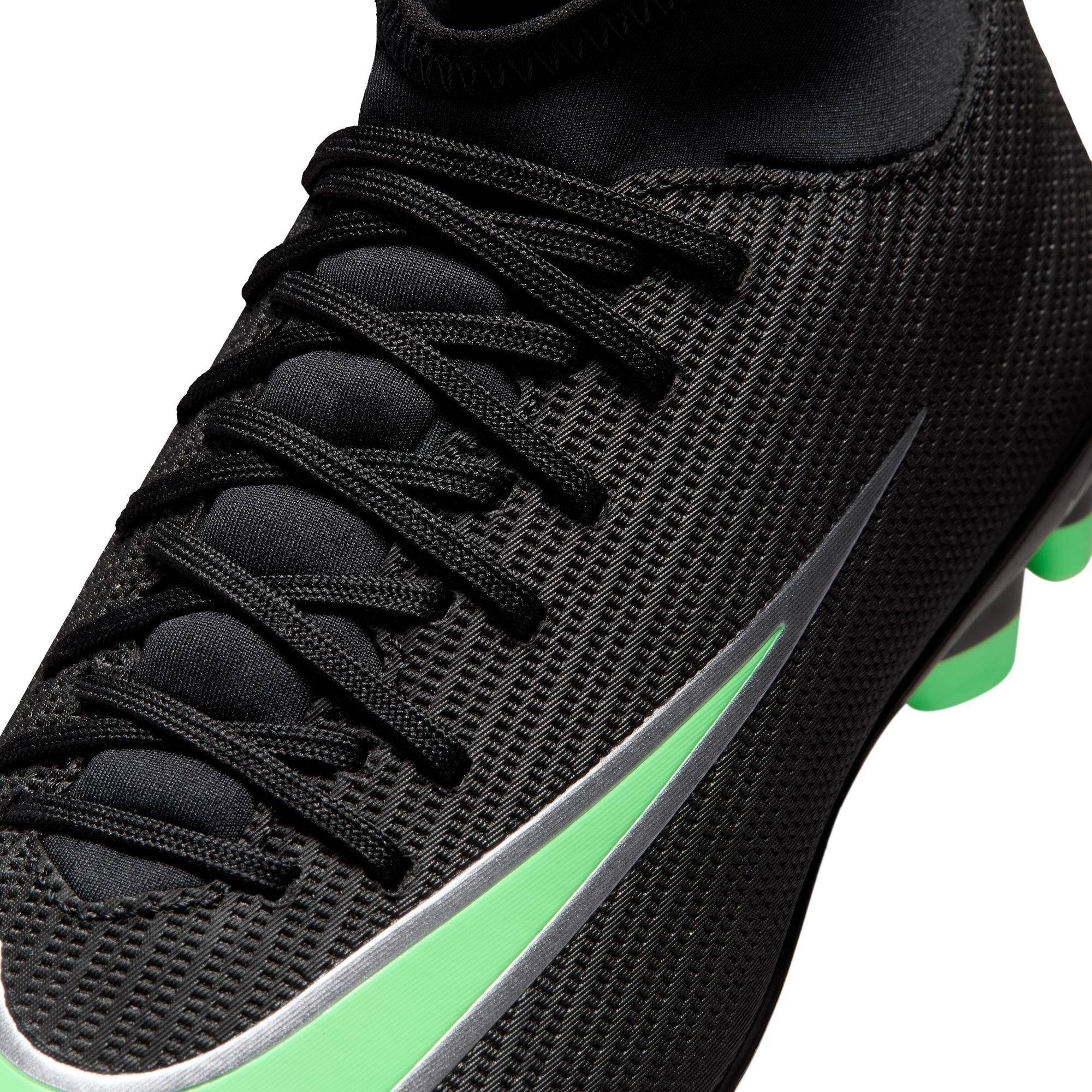 Black/Green - Nike - Unisex Kids' Superfly 11 Club Firm Ground Football Boots - 7