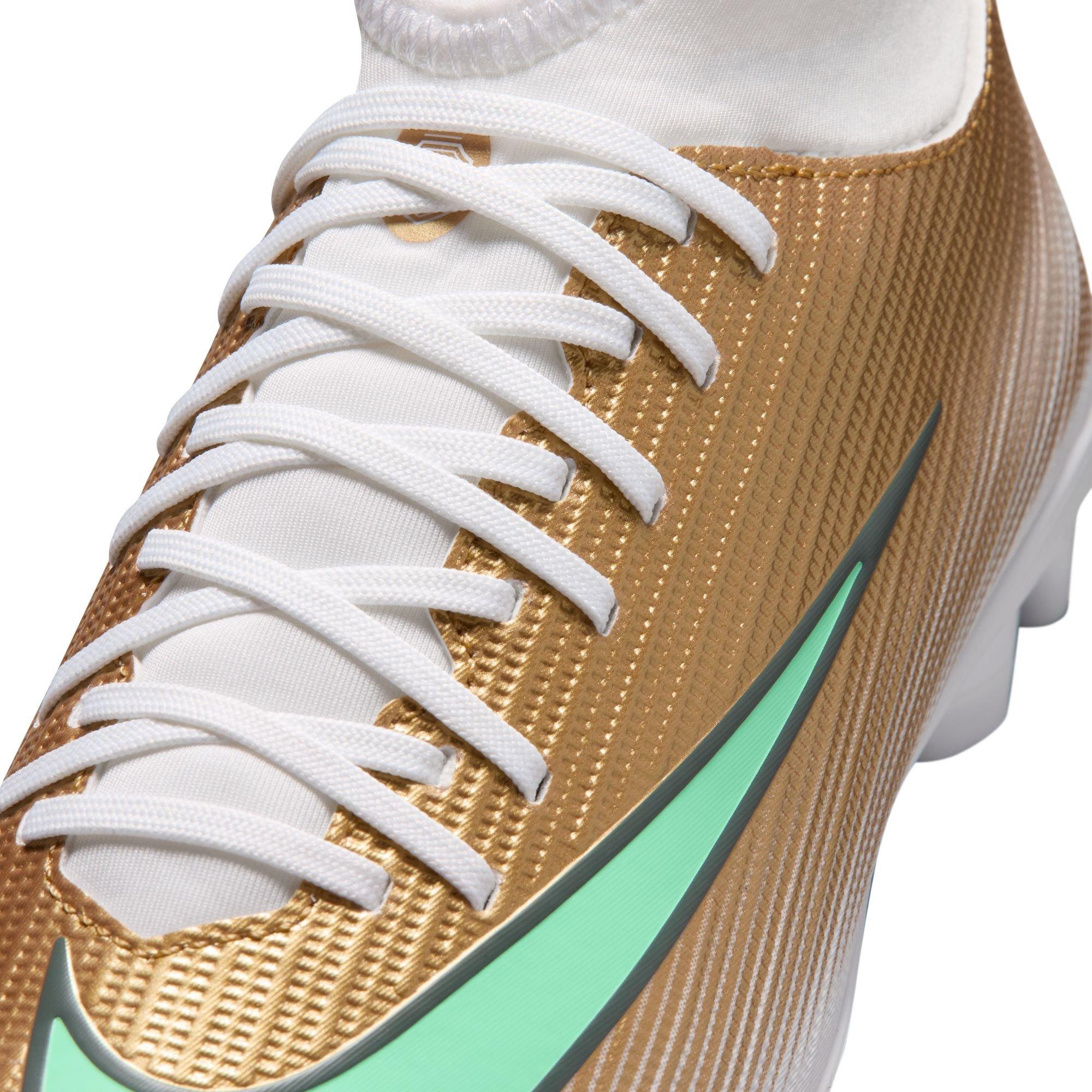 Gold/Jade - Nike - Unisex Kids' Superfly 11 Club Firm Ground Football Boots - 7