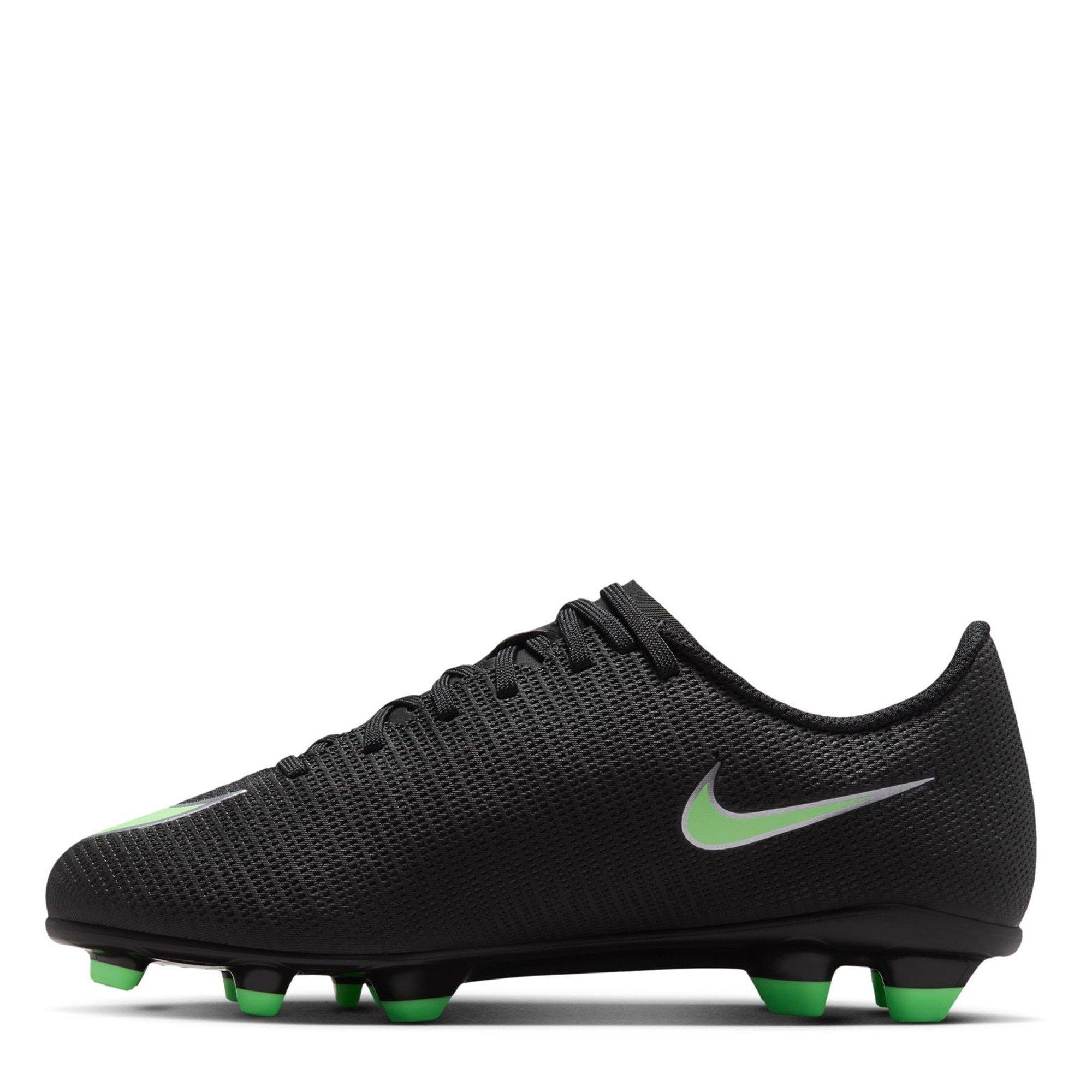 Black/Green - Nike - Unisex Kids' Vapor 17 Club Firm Ground Football Boots - 2