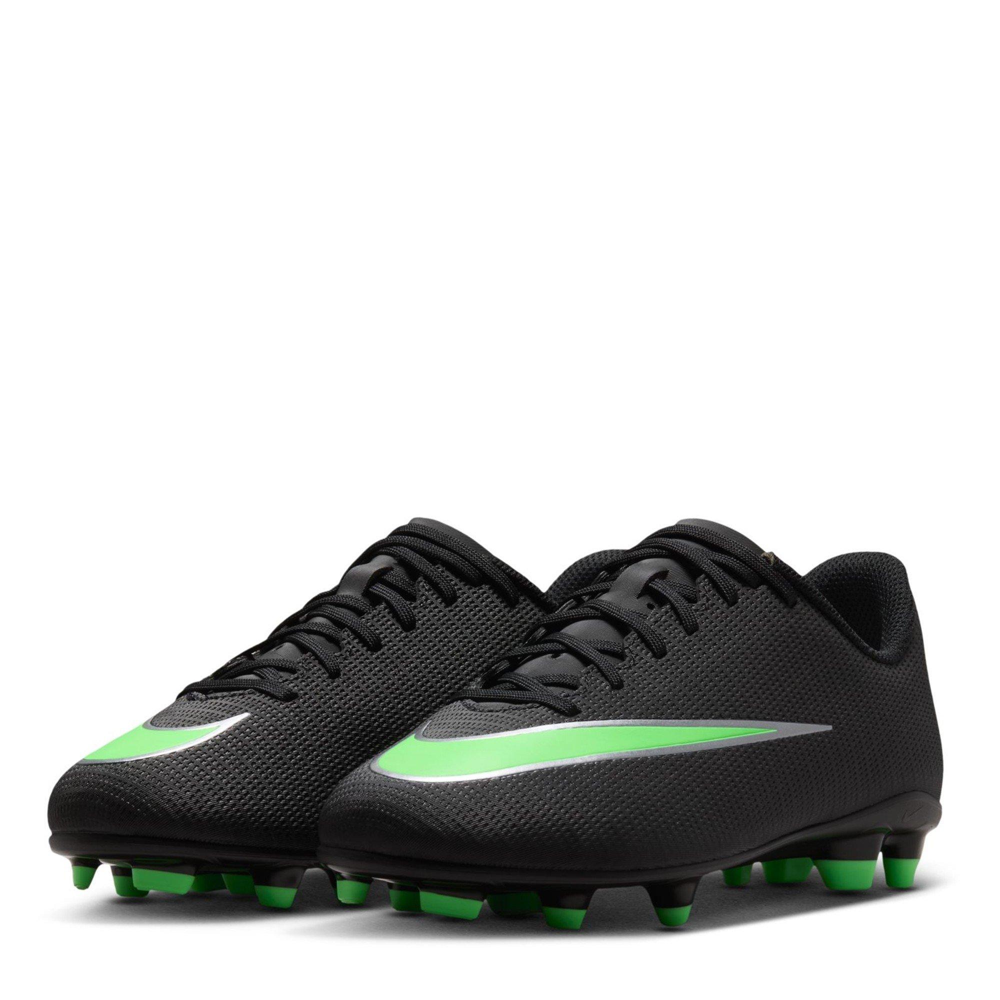 Black/Green - Nike - Unisex Kids' Vapor 17 Club Firm Ground Football Boots - 4