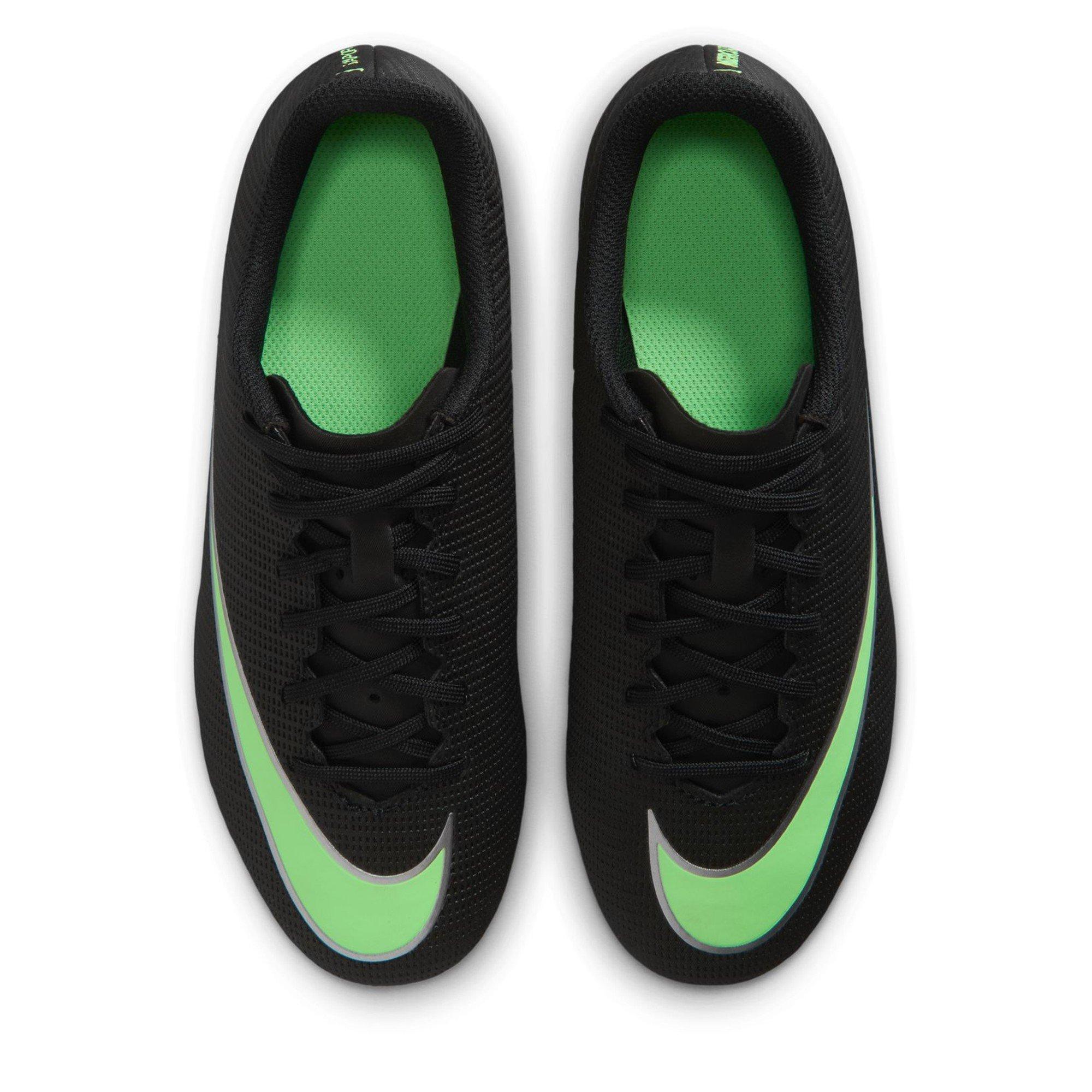 Black/Green - Nike - Unisex Kids' Vapor 17 Club Firm Ground Football Boots - 6
