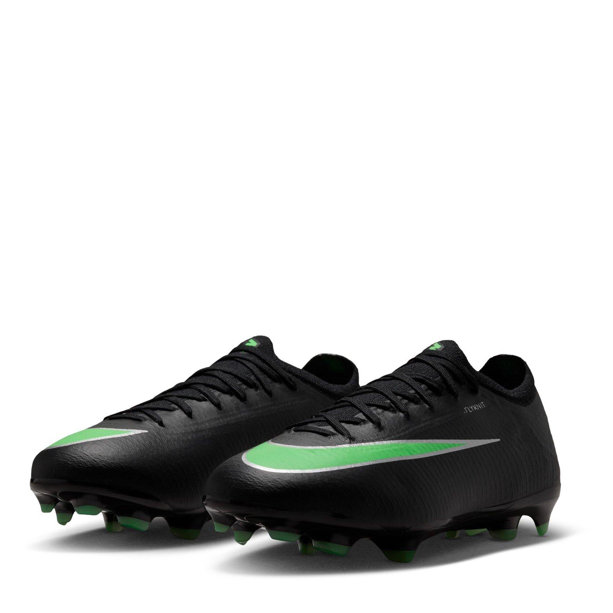Black/Green - Nike - Nike Air Zoom Mercurial Vapor Elite Junior Firm Ground Football Boots - 4