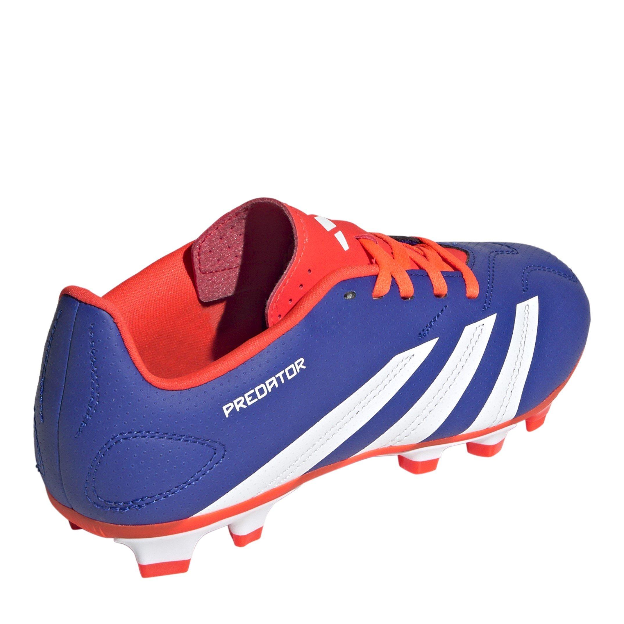 Blauw/Wit/Rood - adidas - Kids Predator Club Firm Ground Football Boots - 4