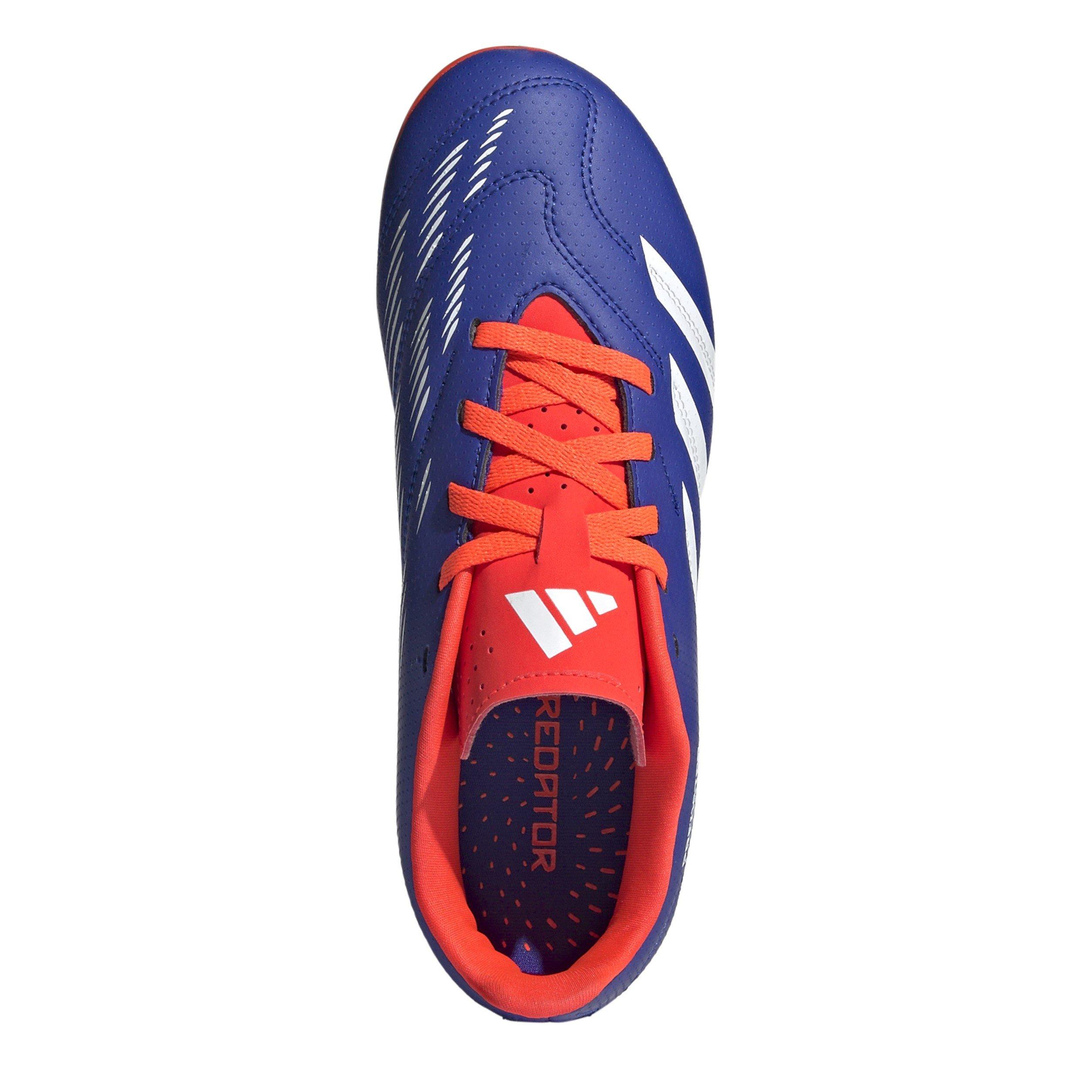 Blauw/Wit/Rood - adidas - Kids Predator Club Firm Ground Football Boots - 5