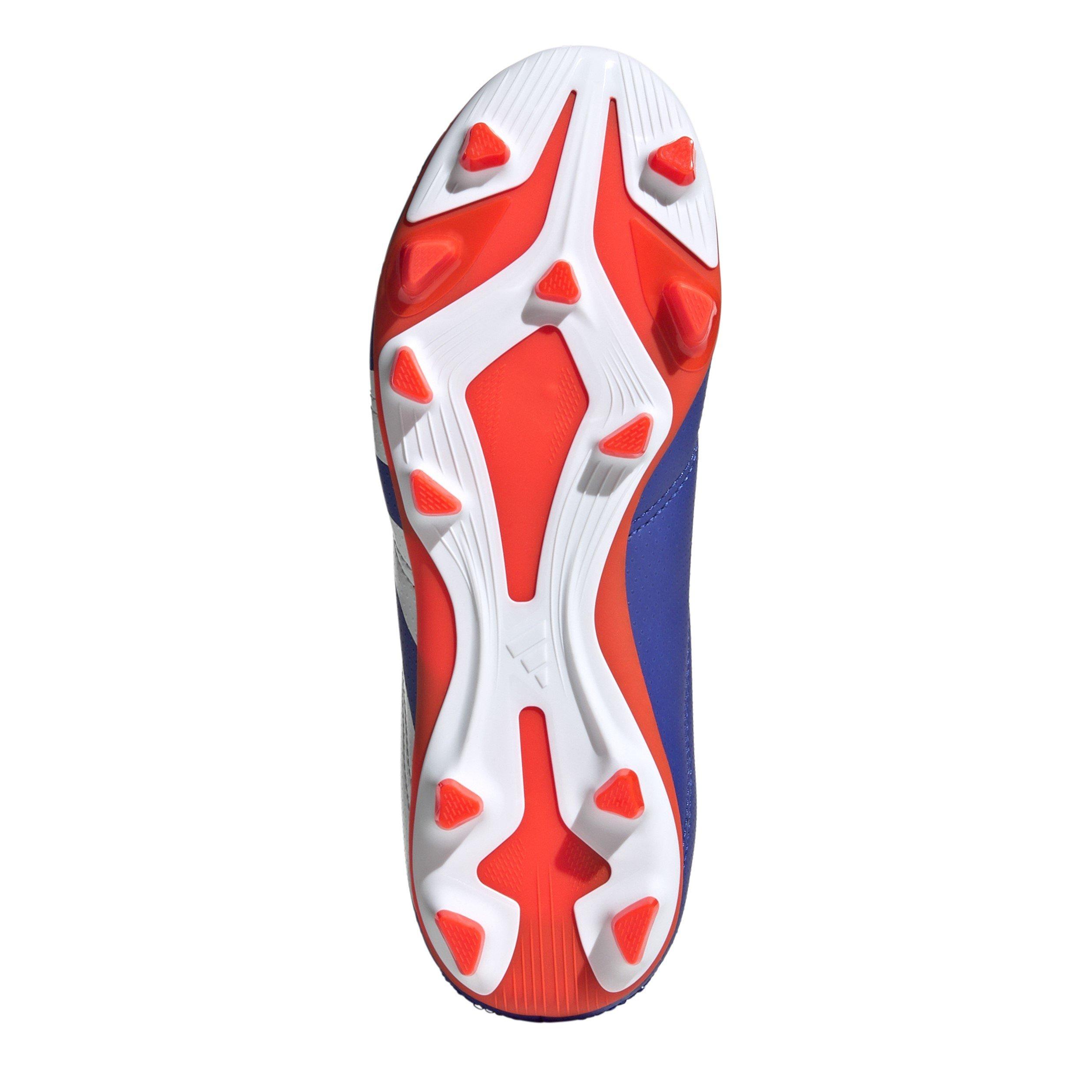 Blauw/Wit/Rood - adidas - Kids Predator Club Firm Ground Football Boots - 6