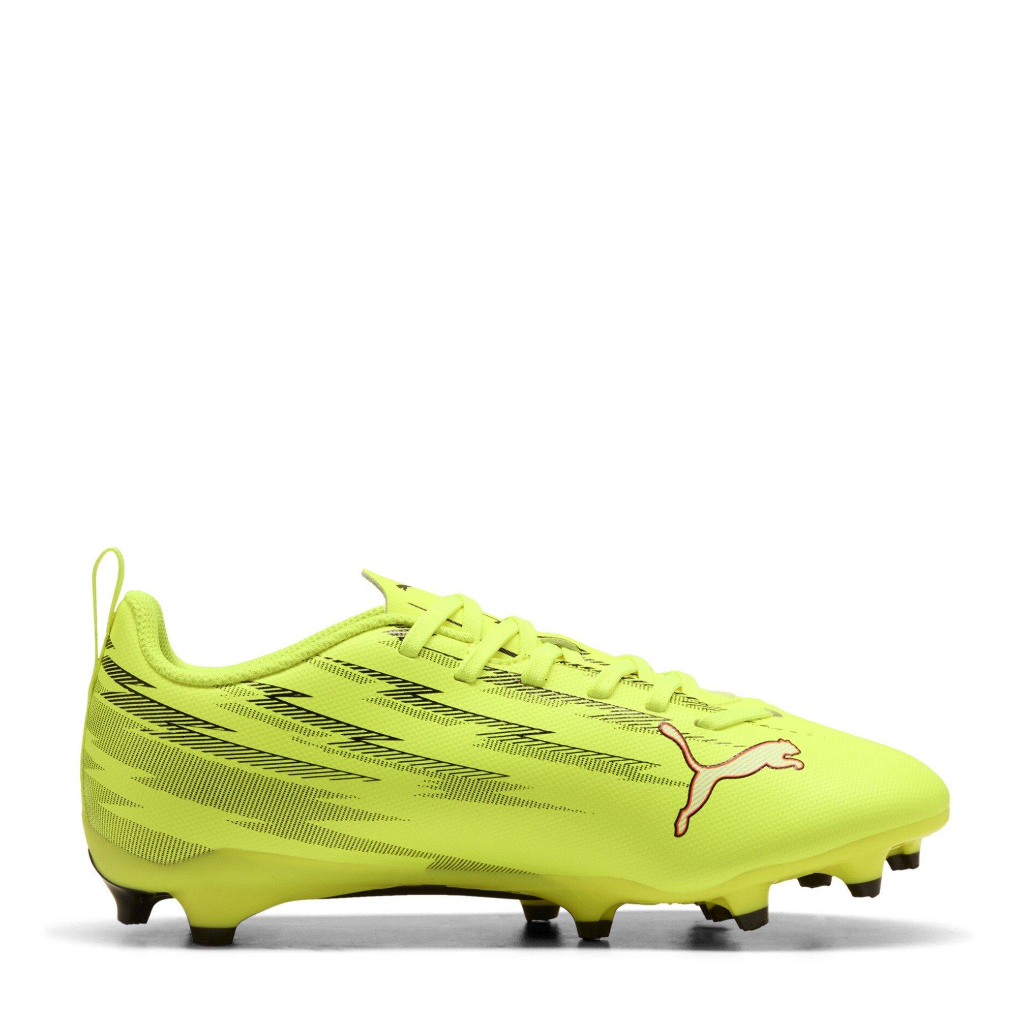 Yellow/Blk-Red - Puma - Kids' Firm Ground Football Boots - 4
