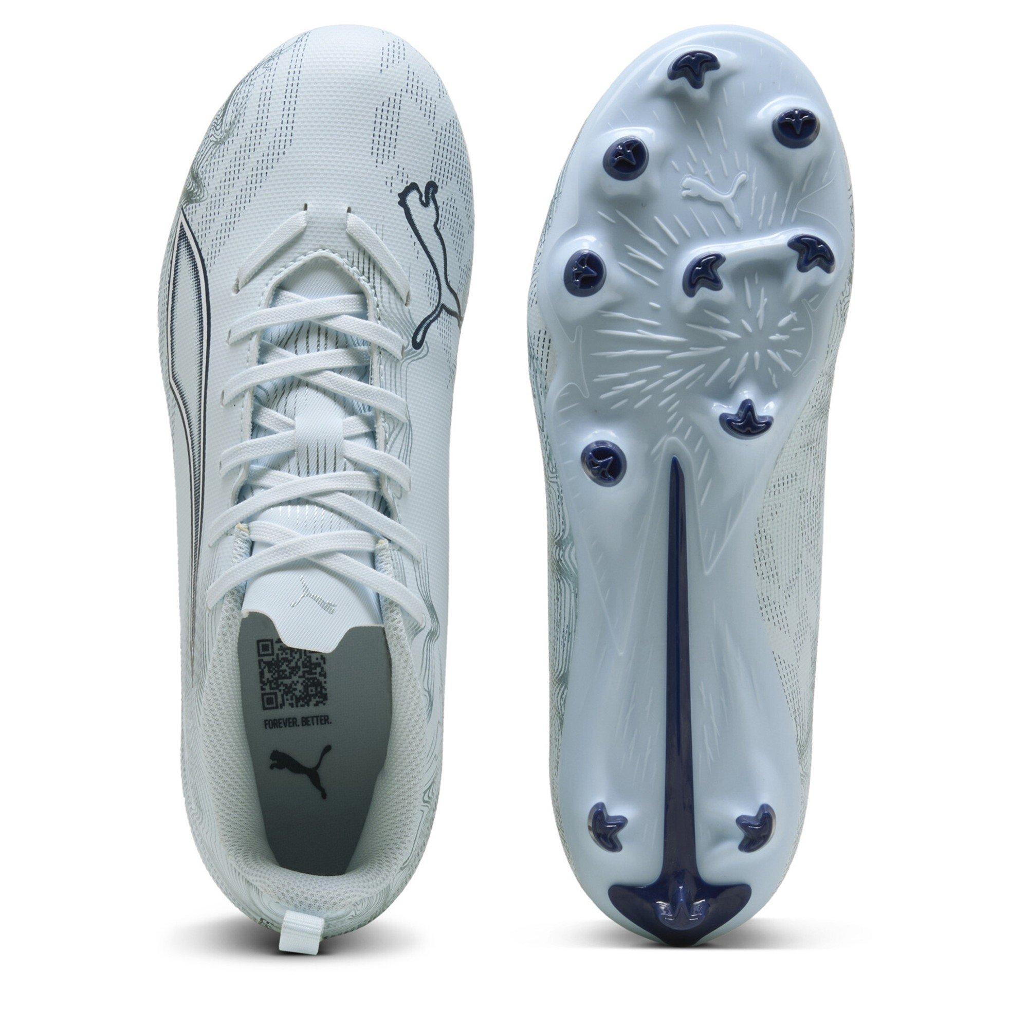 Icy Blue/White - Puma - Ultra 6 Play Junior  Firm Ground Football Boots - 3