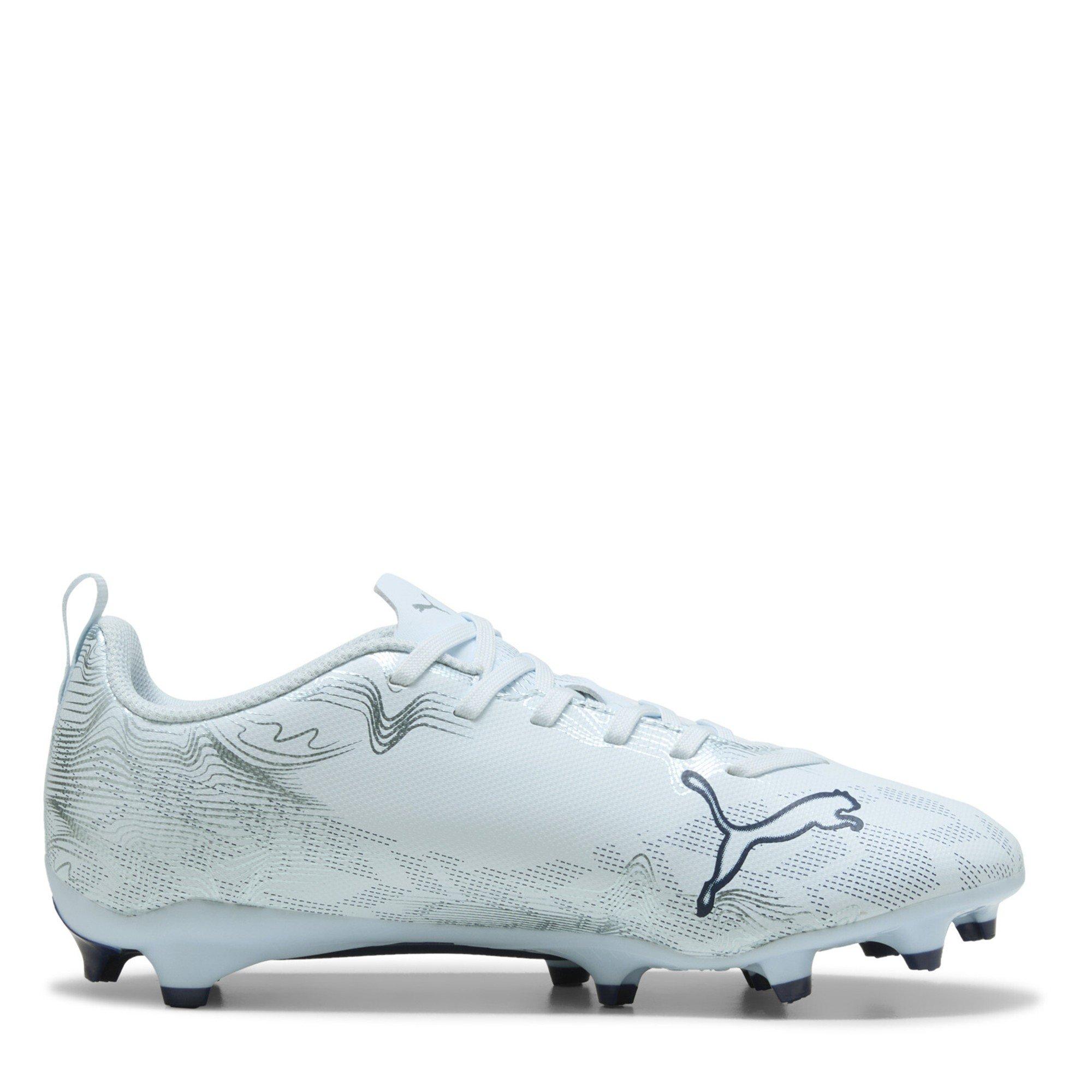 Icy Blue/White - Puma - Ultra 6 Play Junior  Firm Ground Football Boots - 4
