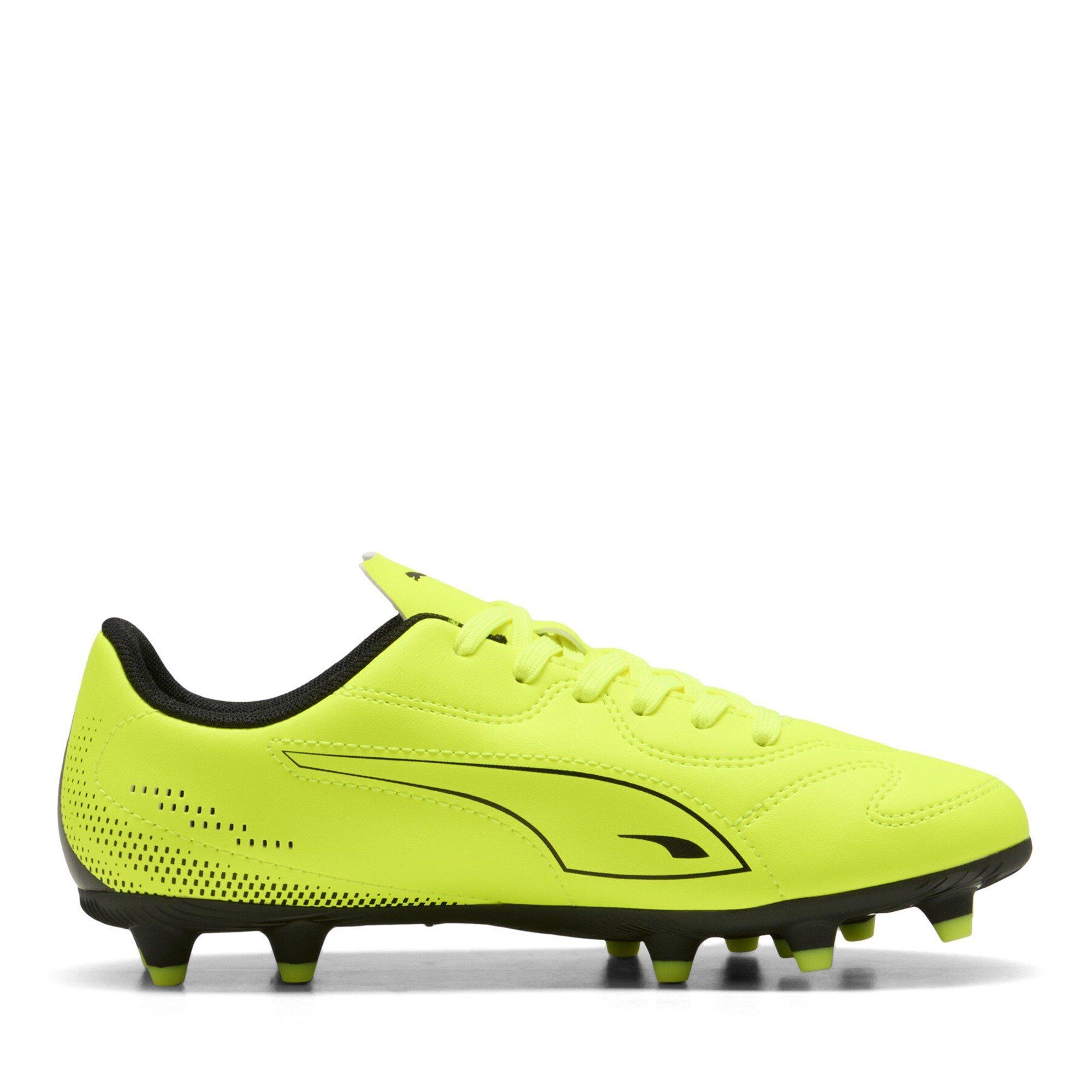Yellow/Blk - Puma - Kids' Firm Ground Football Boots - 4