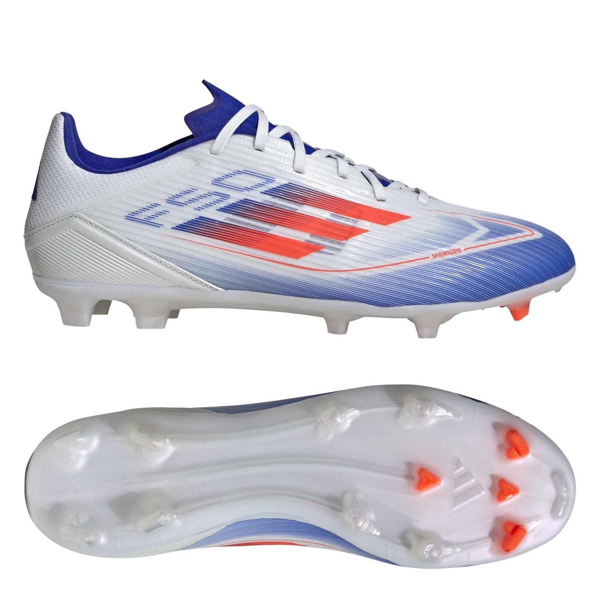 Bianco/Rosso/Blu - adidas - F50 League Fg/Mg Firm Ground Football Boots Unisex Kids - 10