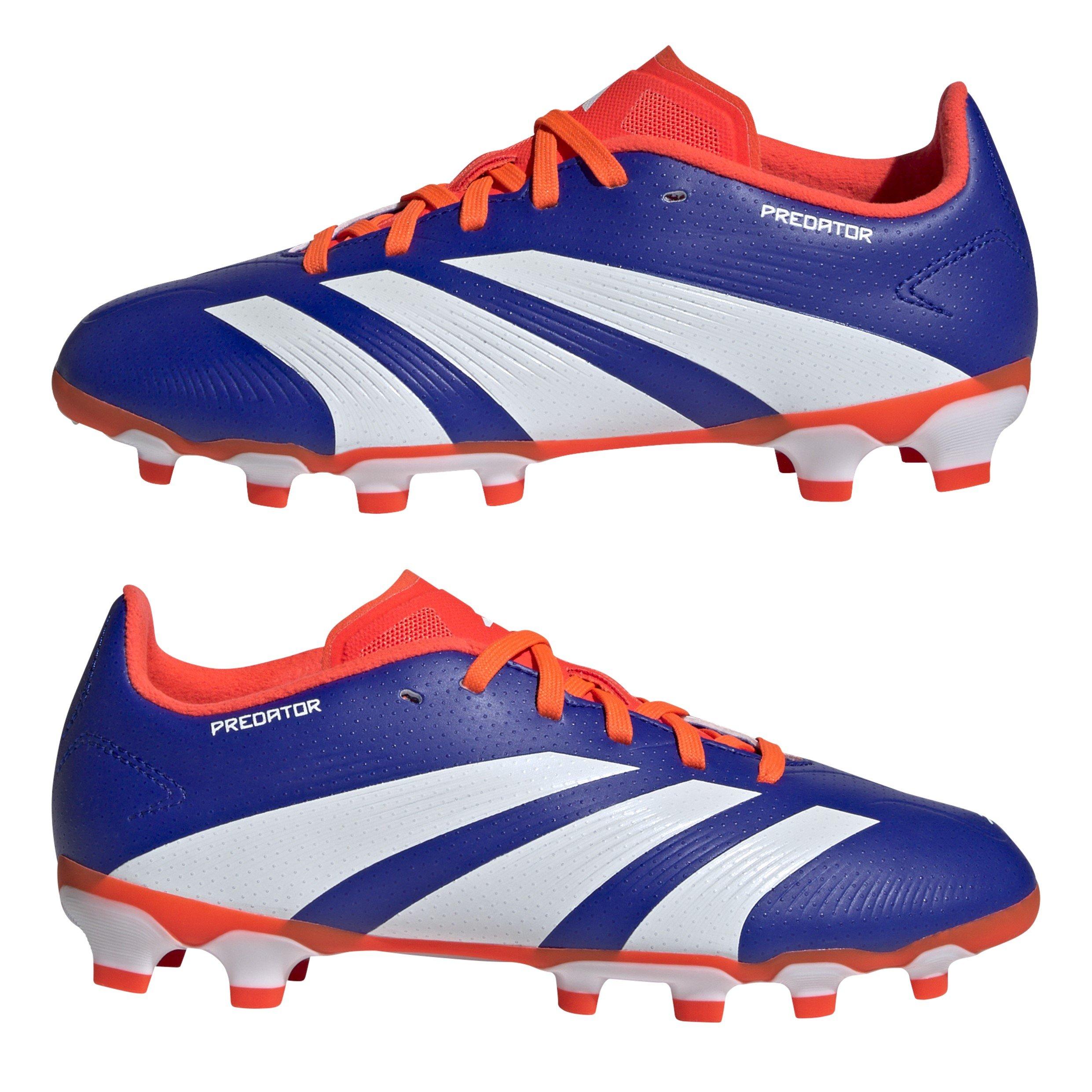 Blue/Wht/Red - adidas - Predator League Mg J Firm Ground Football Boots Unisex Kids - 9