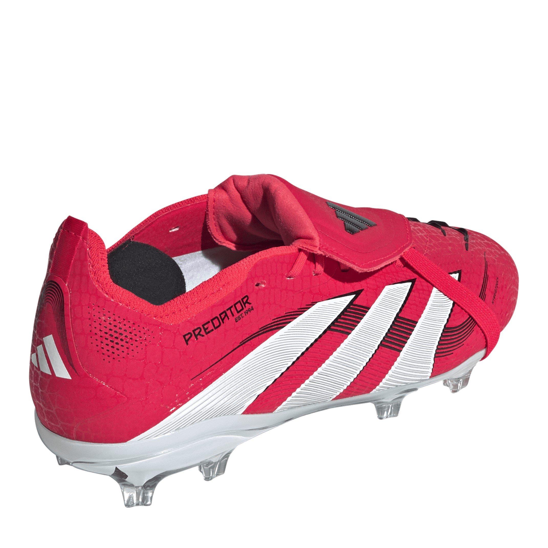 Red/Wht/Blk - adidas - Unisex Kids' Firm Ground Football Boots - 4