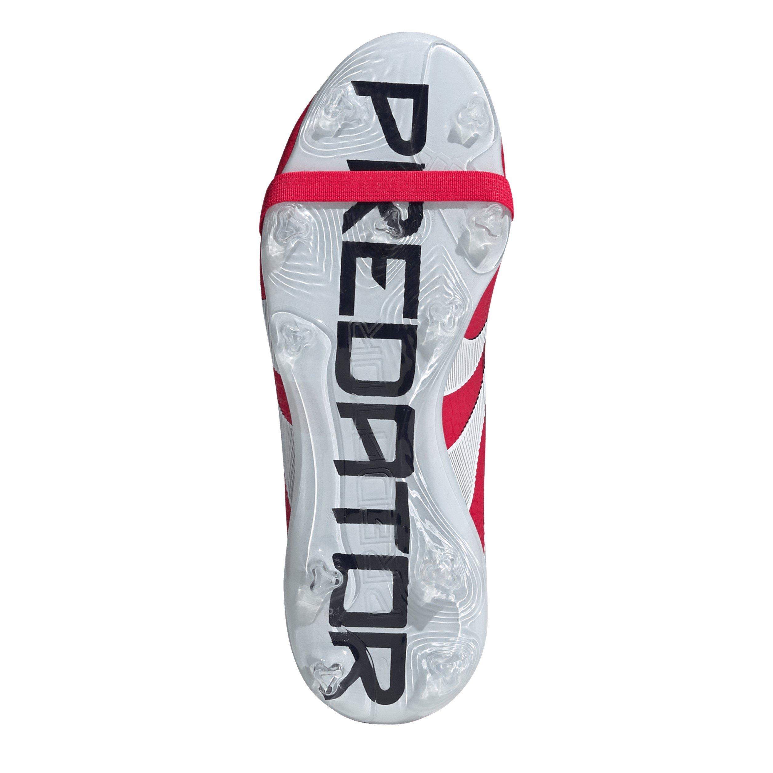 Red/Wht/Blk - adidas - Unisex Kids' Firm Ground Football Boots - 6