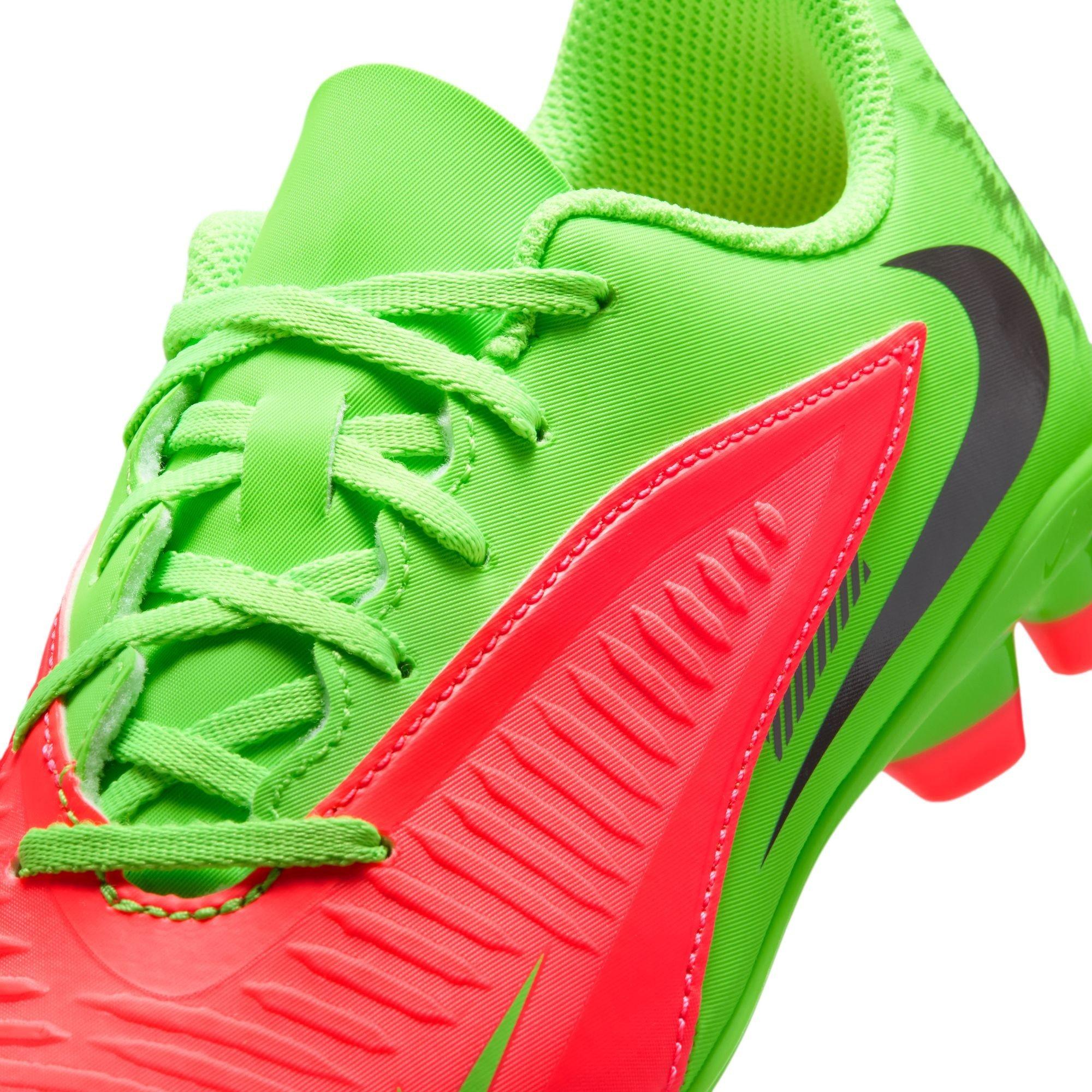 Punch/Blk-Green - Nike - Kids' Phan 6 Firm Ground Football Boots - 7