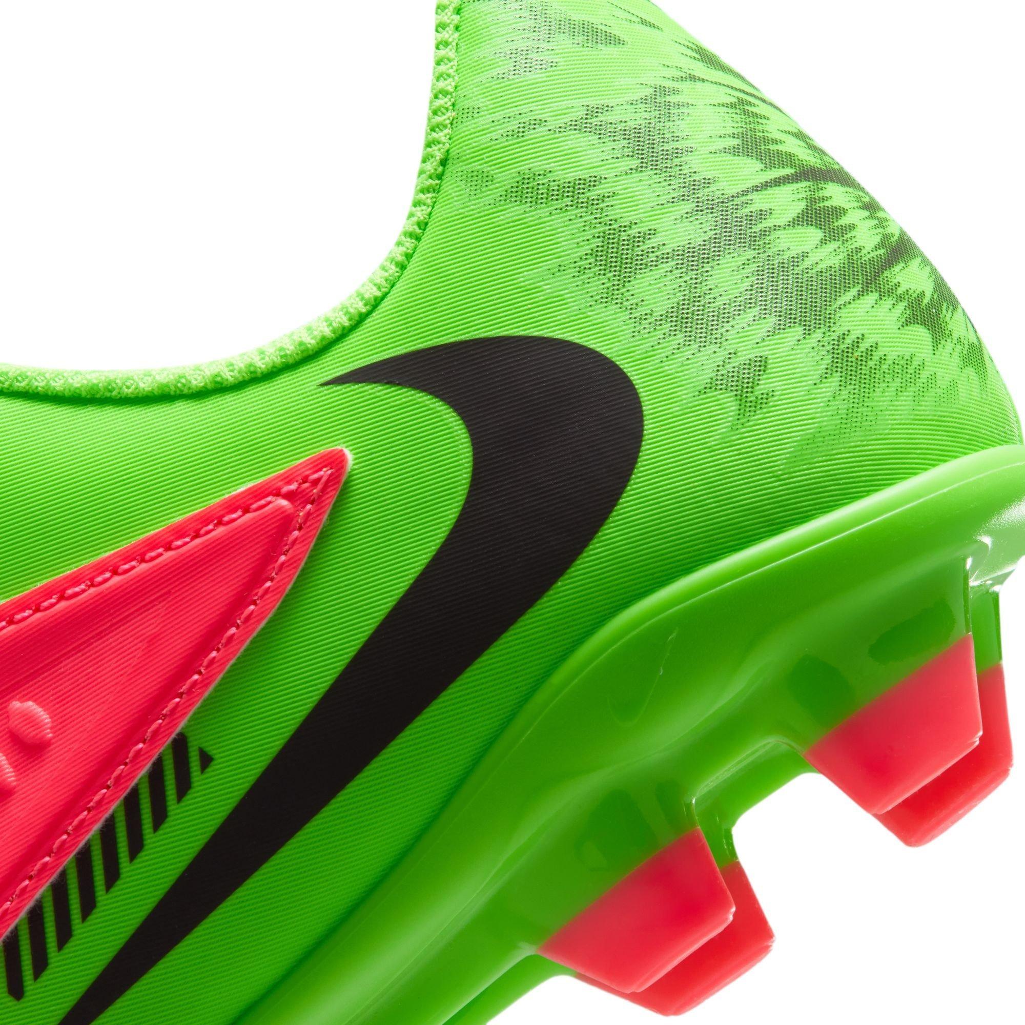 Punch/Blk-Green - Nike - Kids' Phan 6 Firm Ground Football Boots - 8