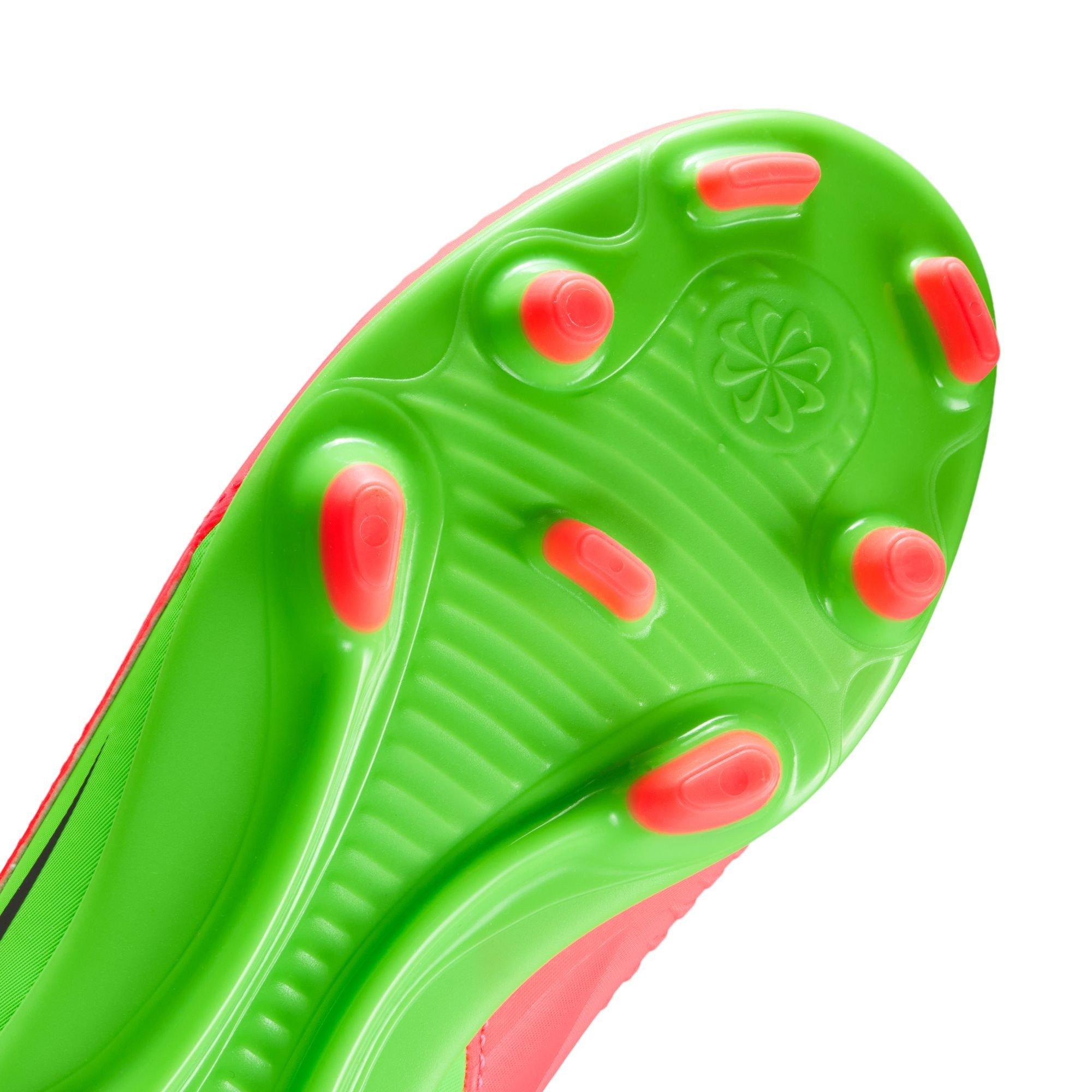 Punch/Blk-Green - Nike - Kids' Phan 6 Firm Ground Football Boots - 9