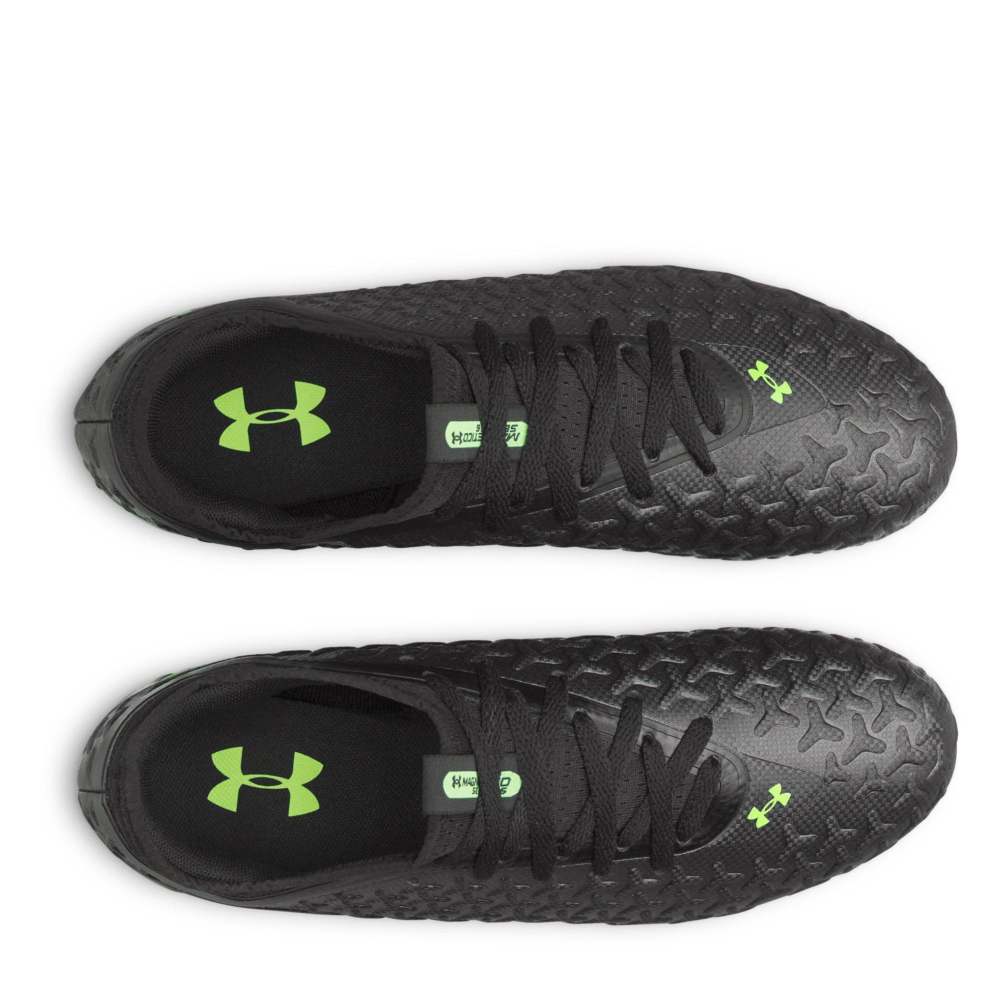 Black/Green - Under Armour - Kids' Magnetico .3 FG Football Boot - 4