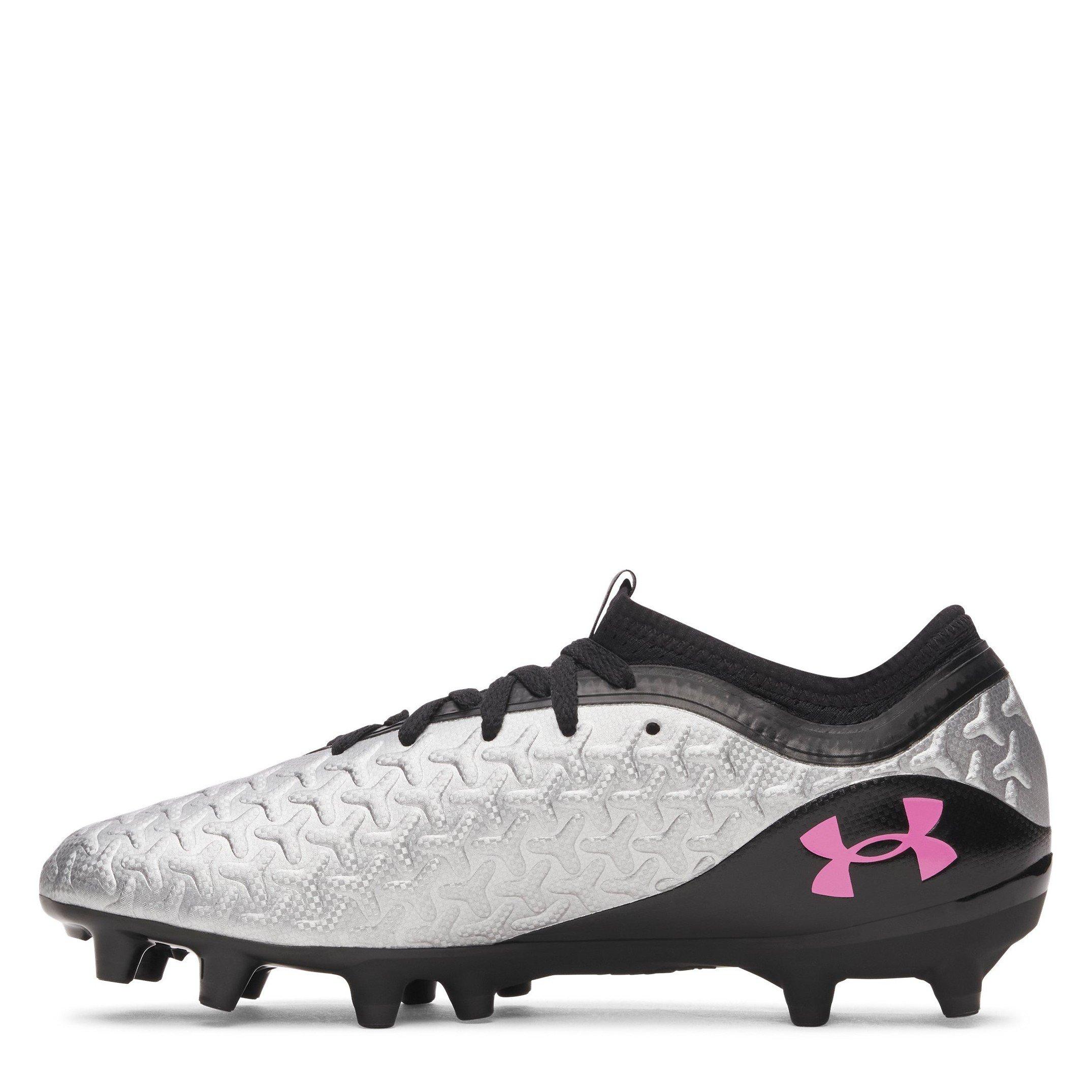 Srebrno/crno - Under Armour - Kids' Magnetico .3 FG Football Boot - 2
