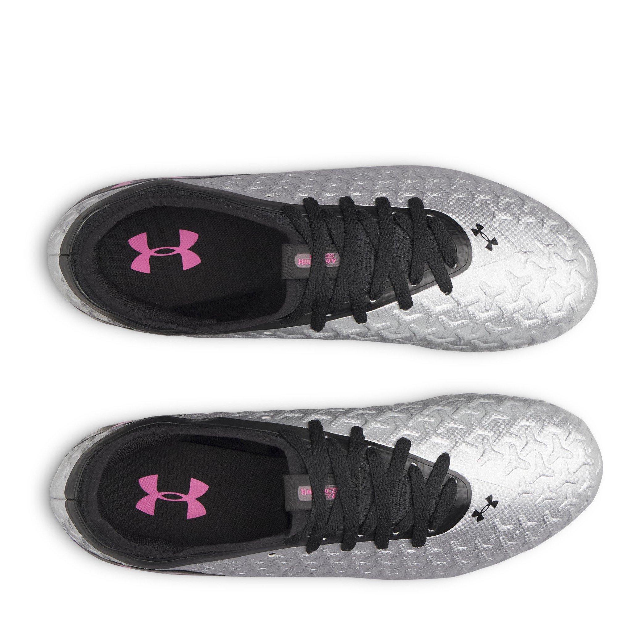 Srebrno/crno - Under Armour - Kids' Magnetico .3 FG Football Boot - 4