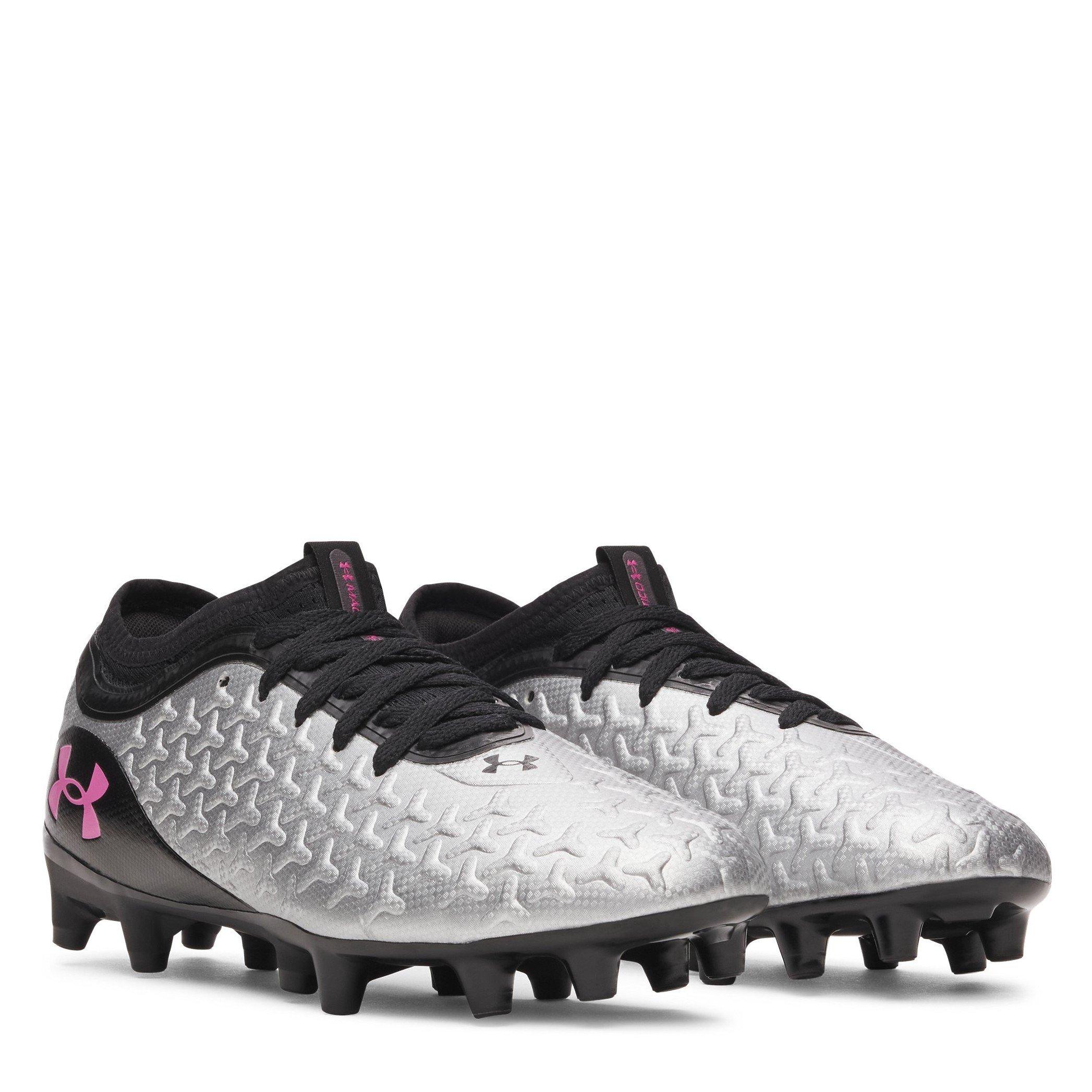 Srebrno/crno - Under Armour - Kids' Magnetico .3 FG Football Boot - 5