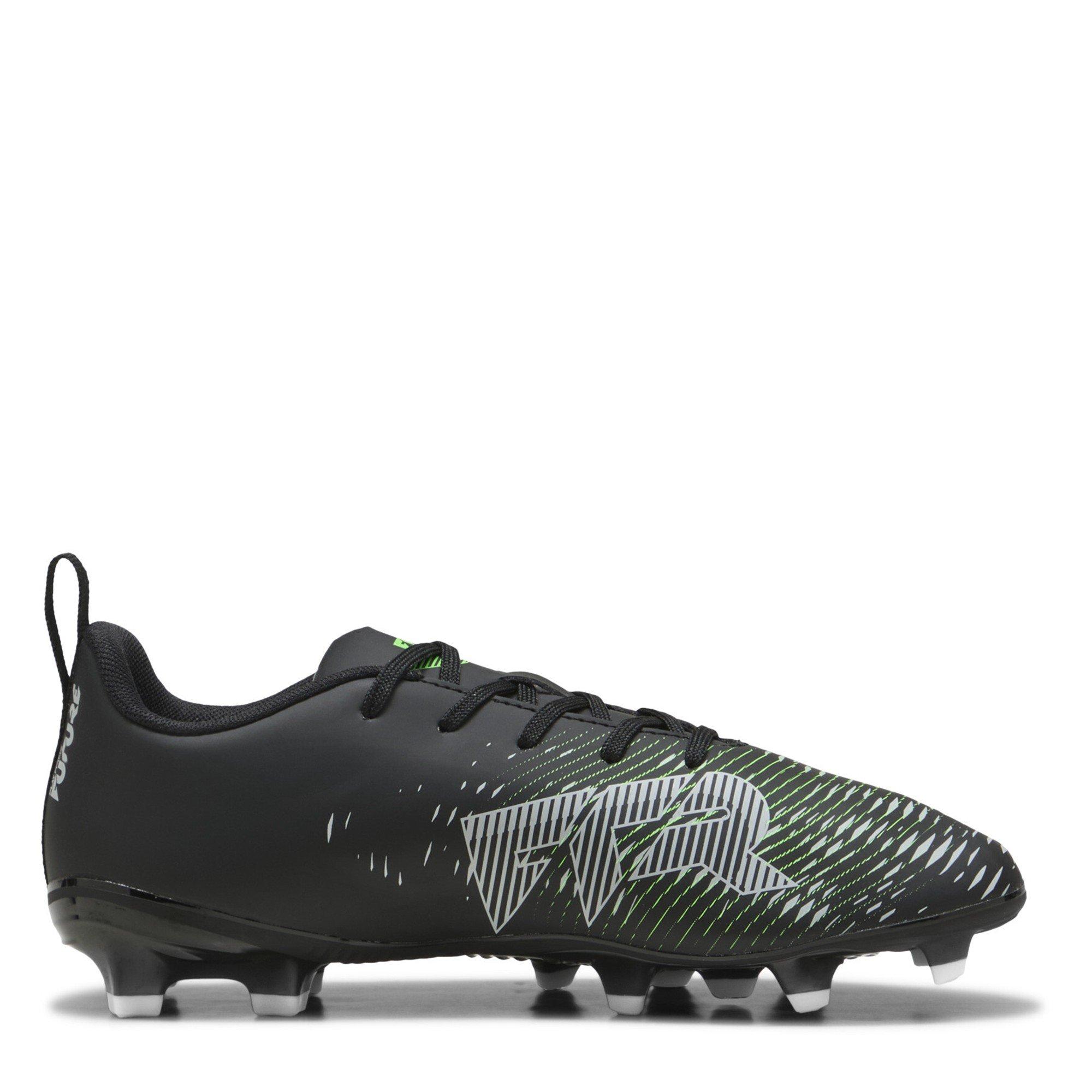Black/Green - Puma - Future 8 Play FG Junior Boots - 4
