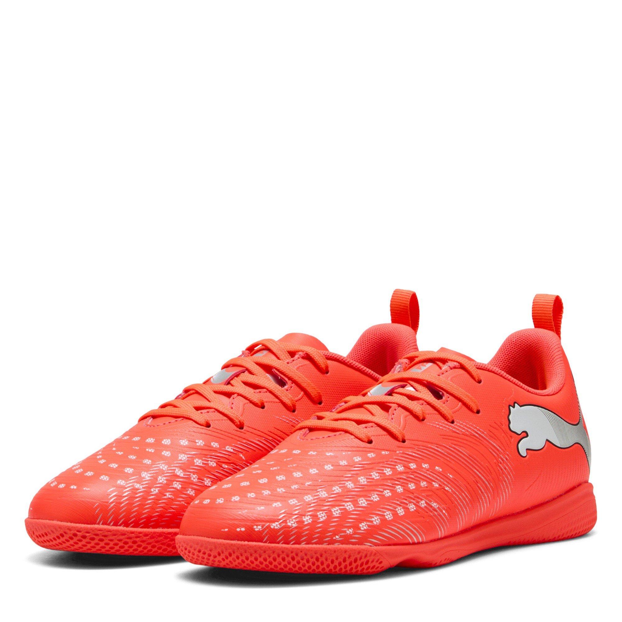 Red/Wht-Silver - Puma - Kids' Indoor Football Boots - 1