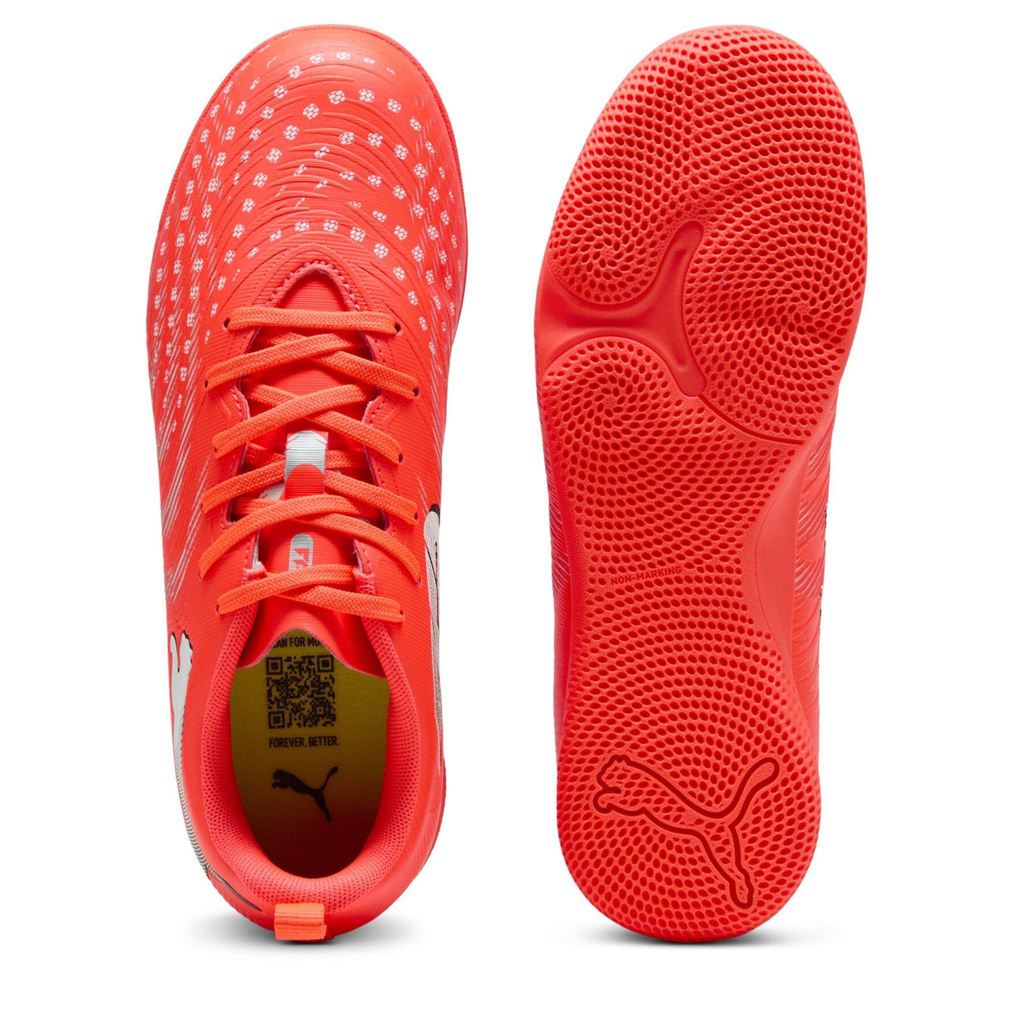 Red/Wht-Silver - Puma - Kids' Indoor Football Boots - 3