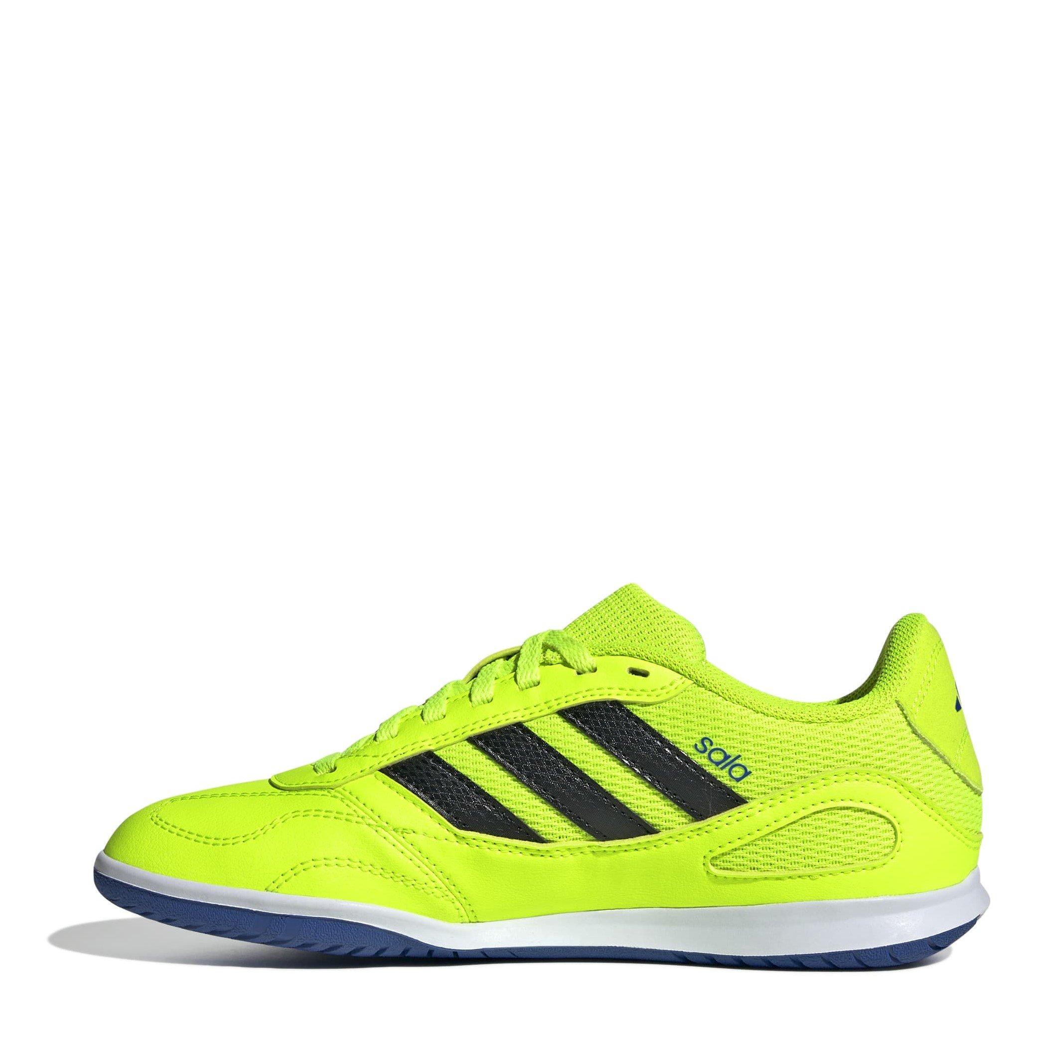 Lemon/Blue - adidas - Super Sala Junior Indoor Court Football Boots - 2