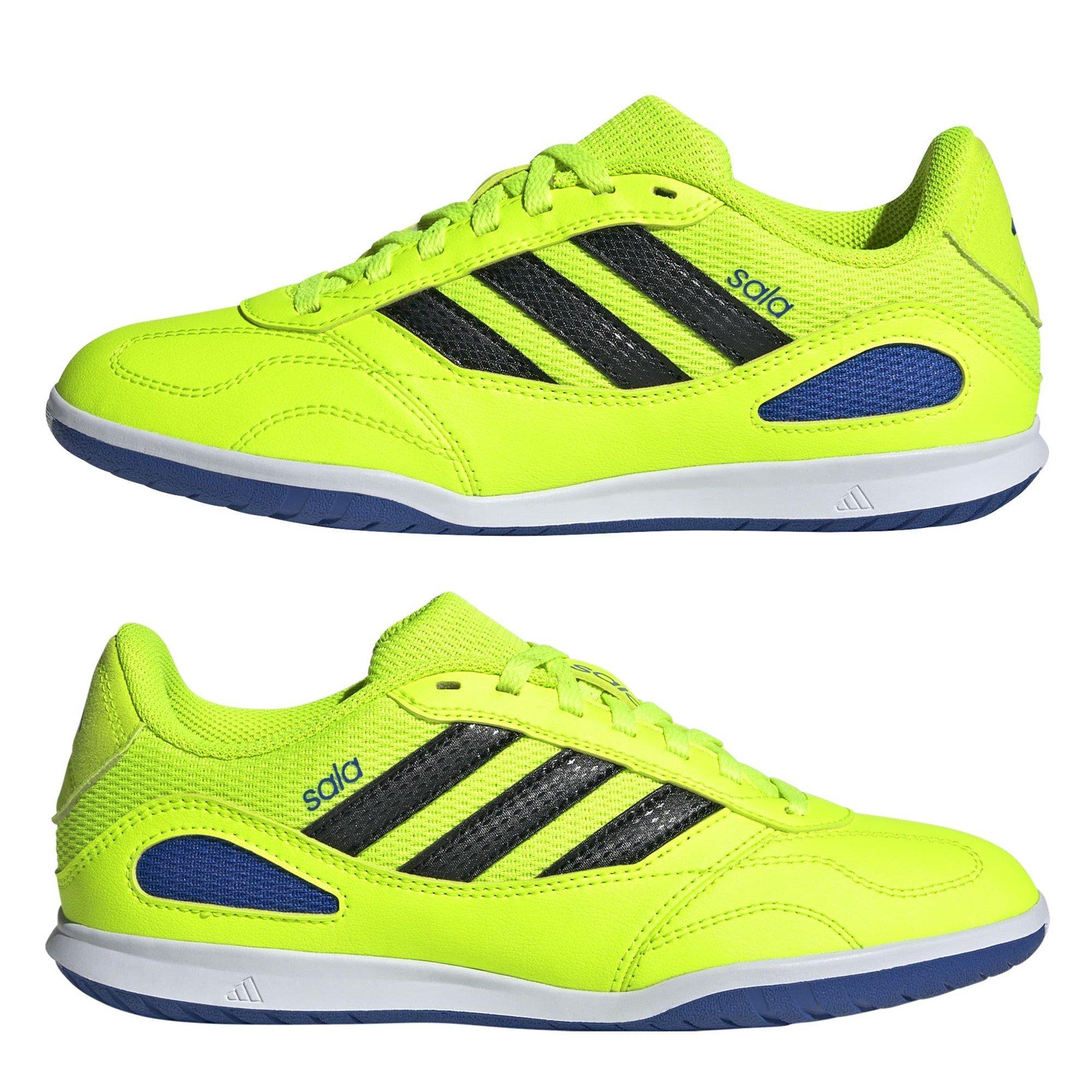 Lemon/Blue - adidas - Super Sala Junior Indoor Court Football Boots - 9