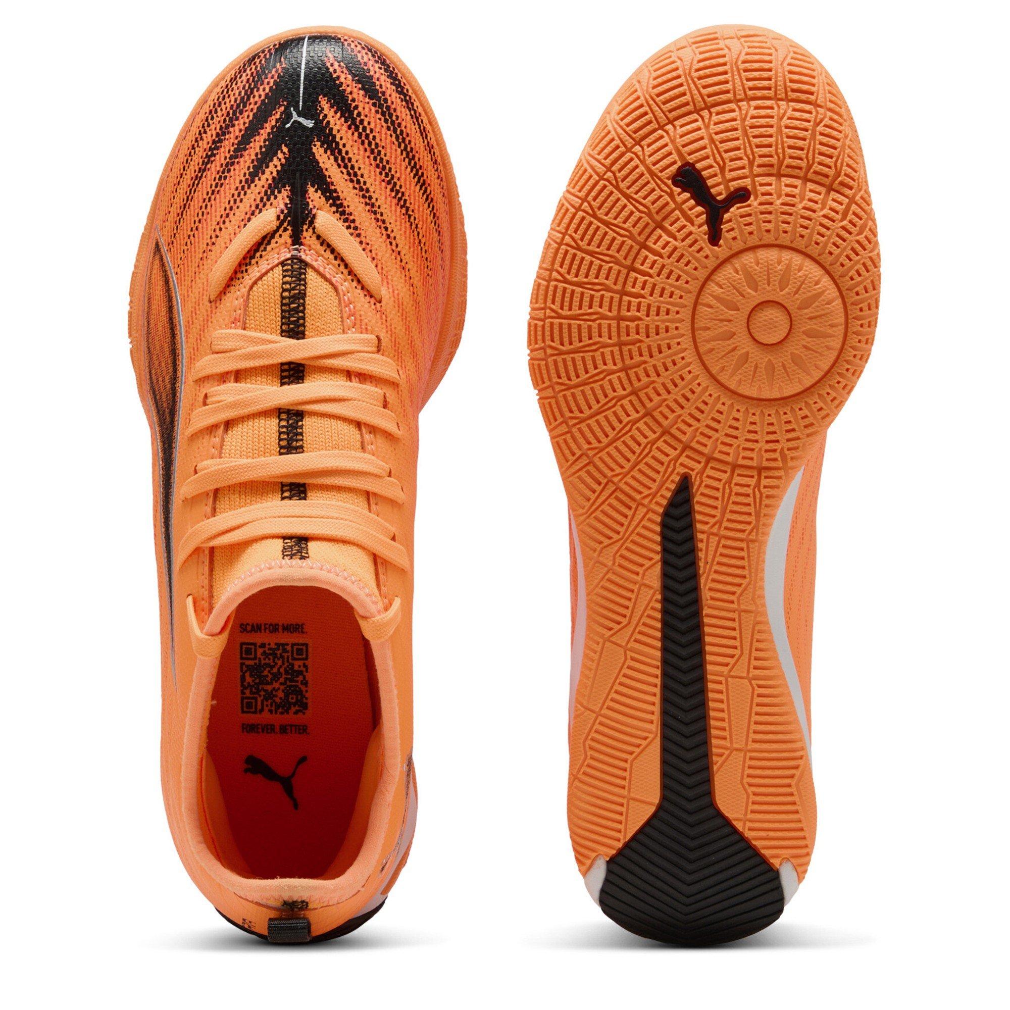 HtFr-Blk-GlwRd - Puma - Unisex Kids' Ultra 6 Match It + Mid Indoor Football Boots - 3