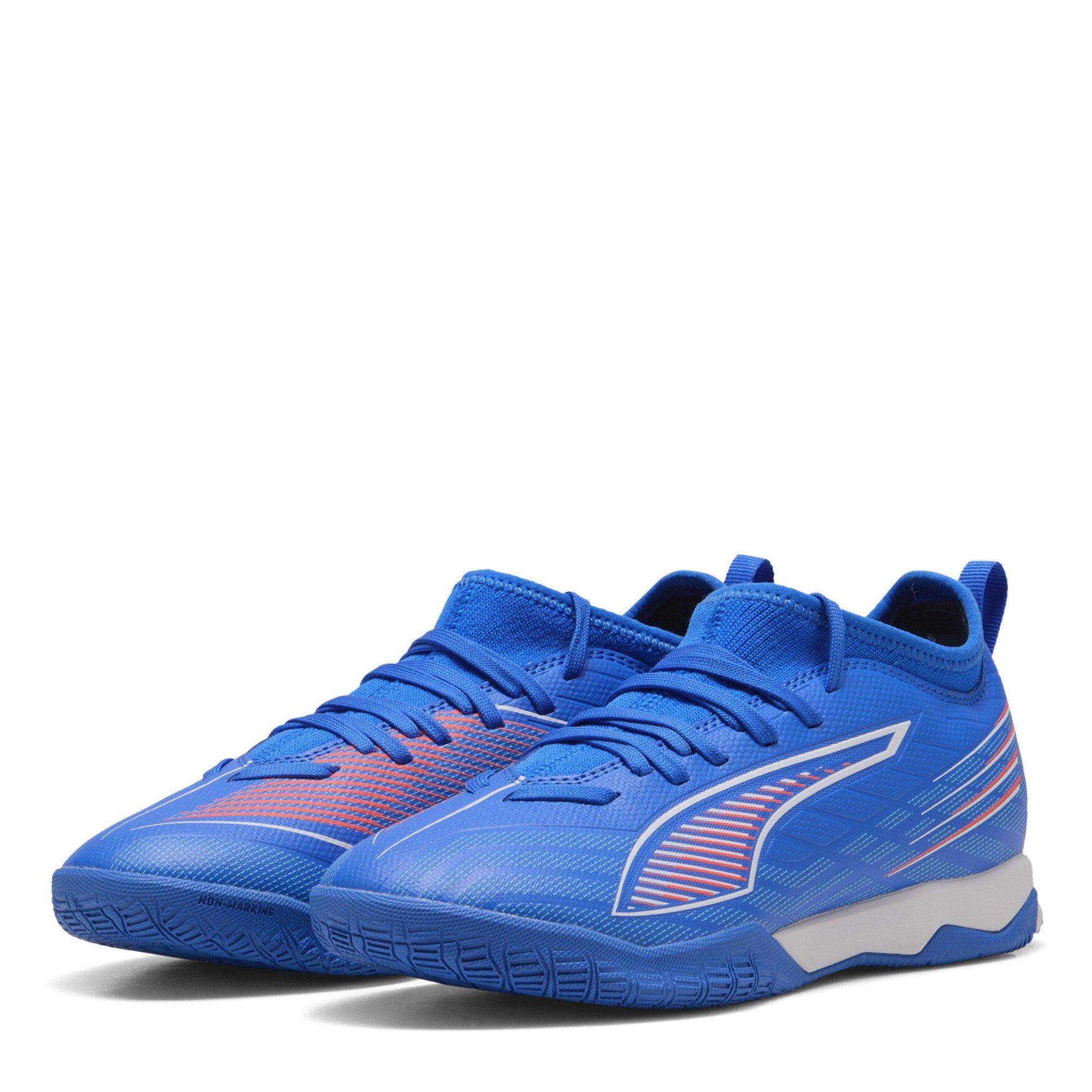 ltrBl-Wht-GlwRd - Puma - Unisex Kids' Ultra 6 Match It + Mid Indoor Football Boots - 1
