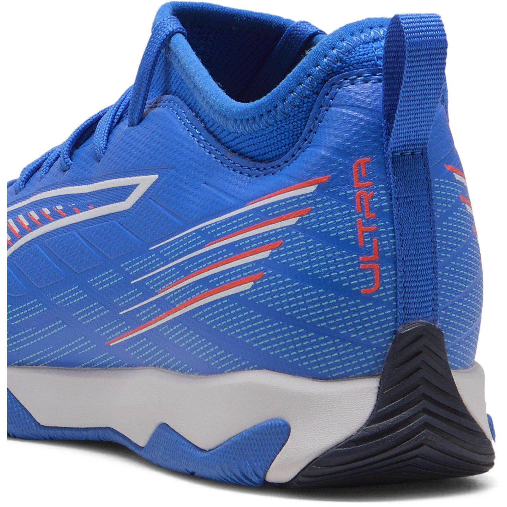 ltrBl-Wht-GlwRd - Puma - Unisex Kids' Ultra 6 Match It + Mid Indoor Football Boots - 5