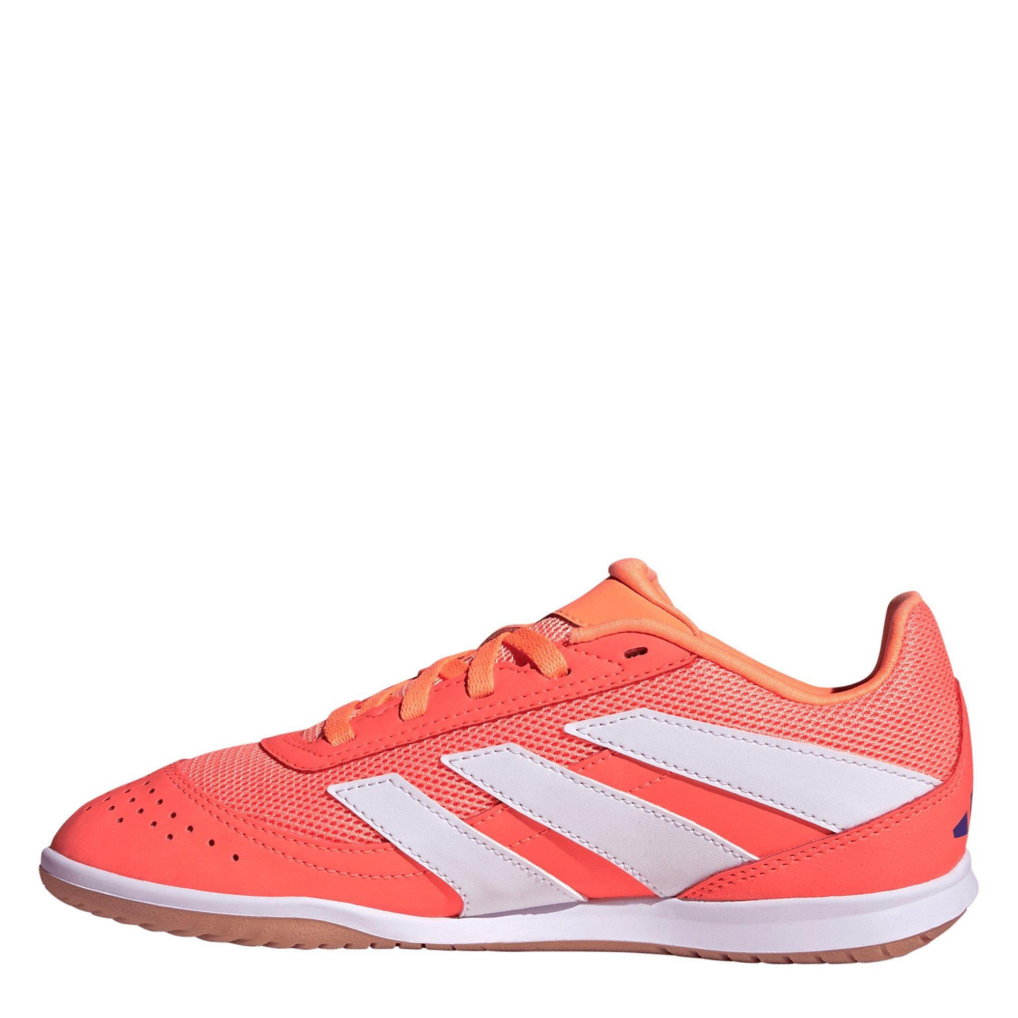 Coral/Wht/Orgn - adidas - Predator Club Indoor Football Boots - 2