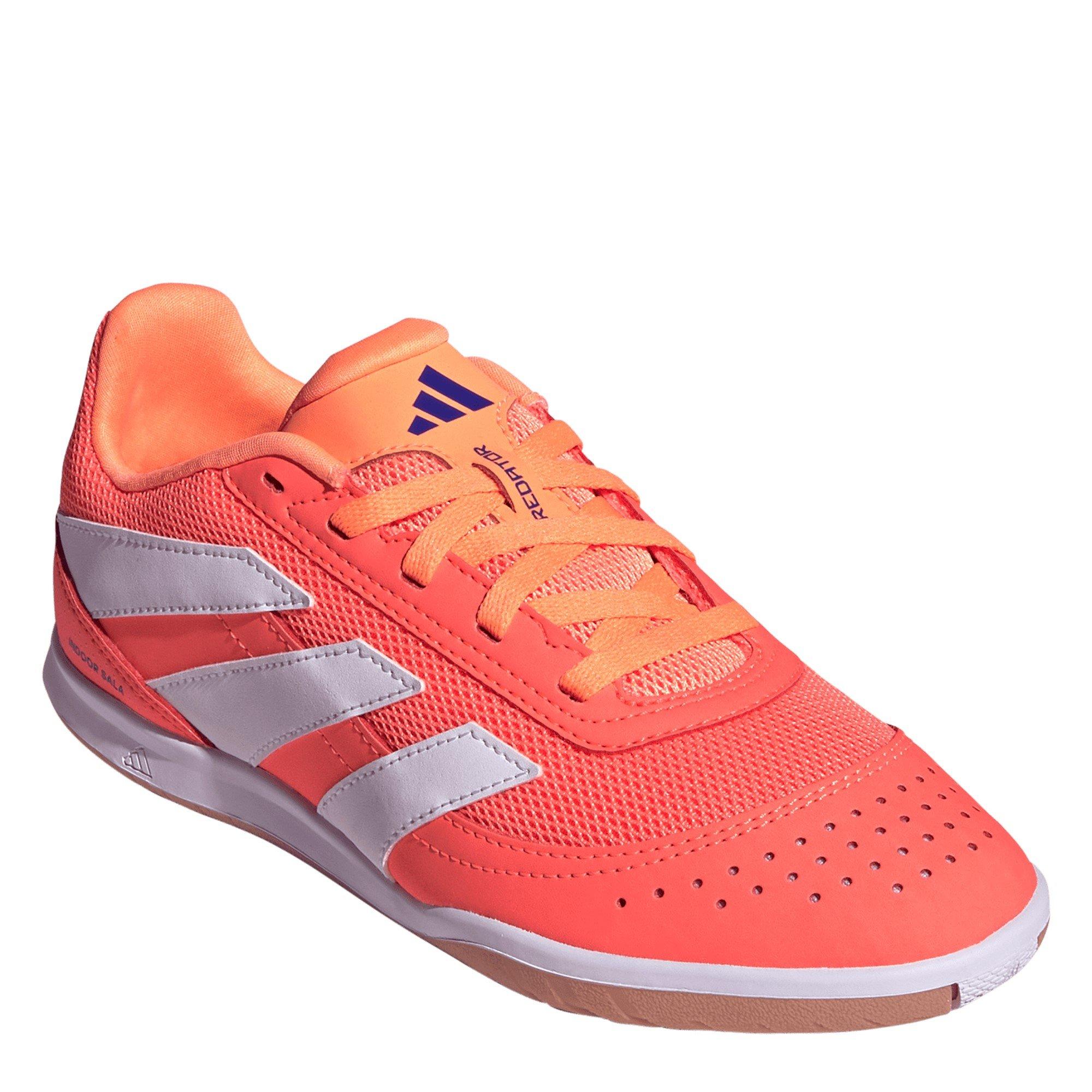 Coral/Wht/Orgn - adidas - Predator Club Indoor Football Boots - 3