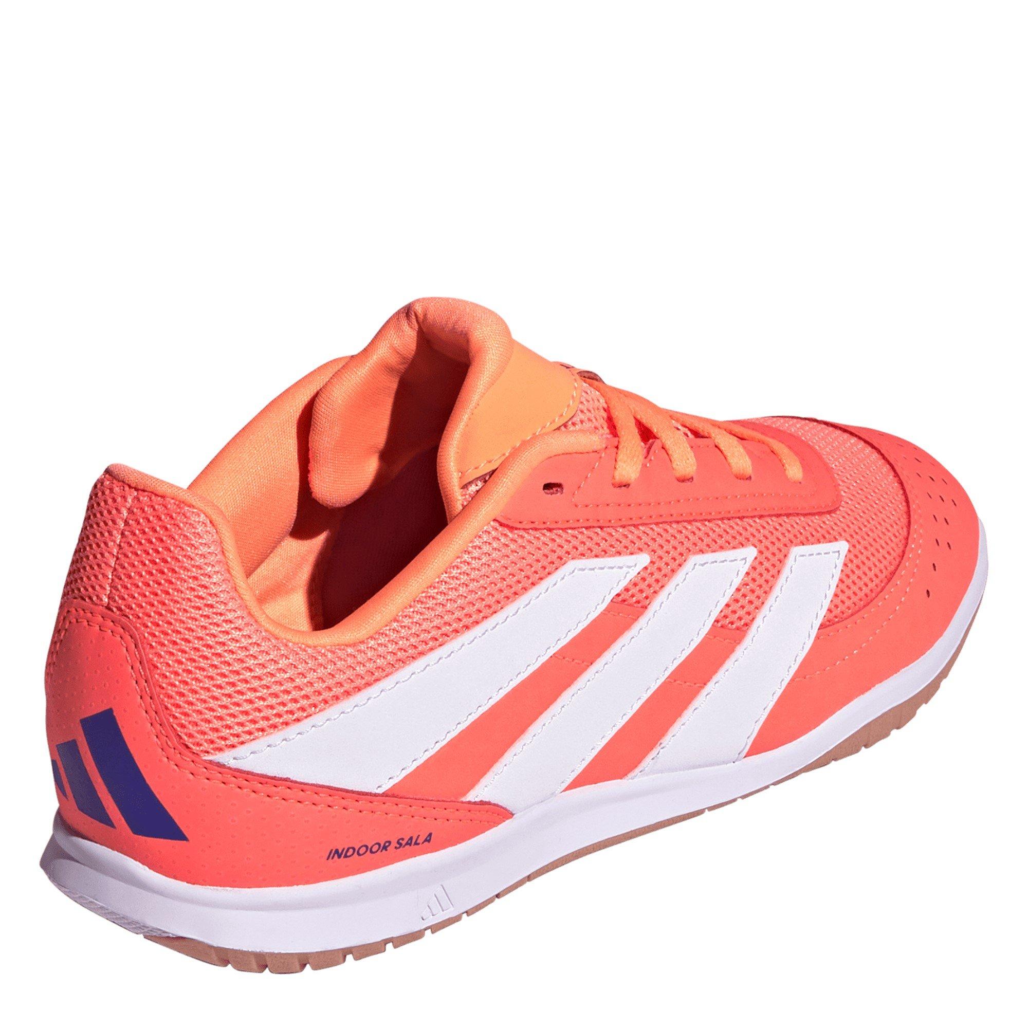 Coral/Wht/Orgn - adidas - Predator Club Indoor Football Boots - 4