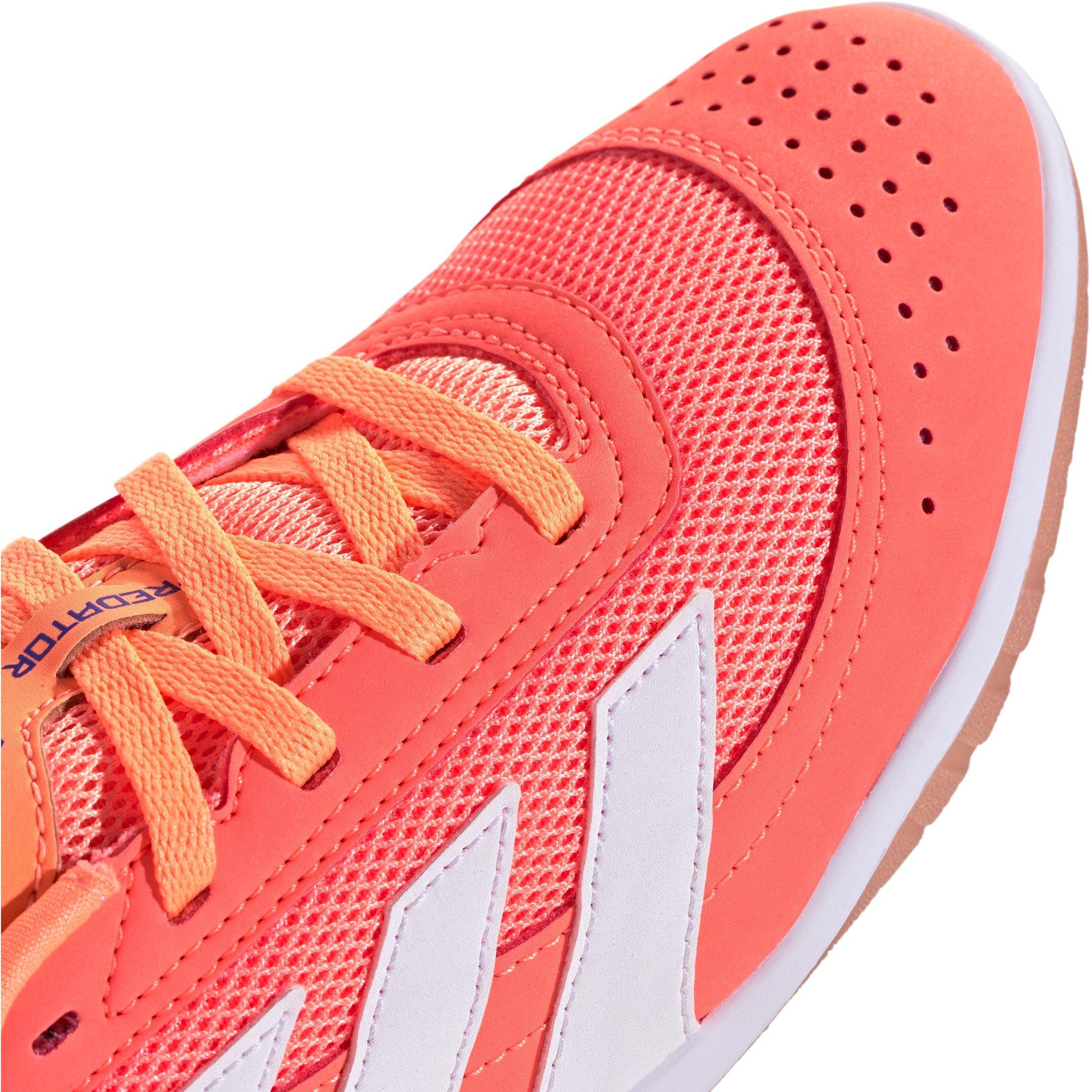 Coral/Wht/Orgn - adidas - Predator Club Indoor Football Boots - 8