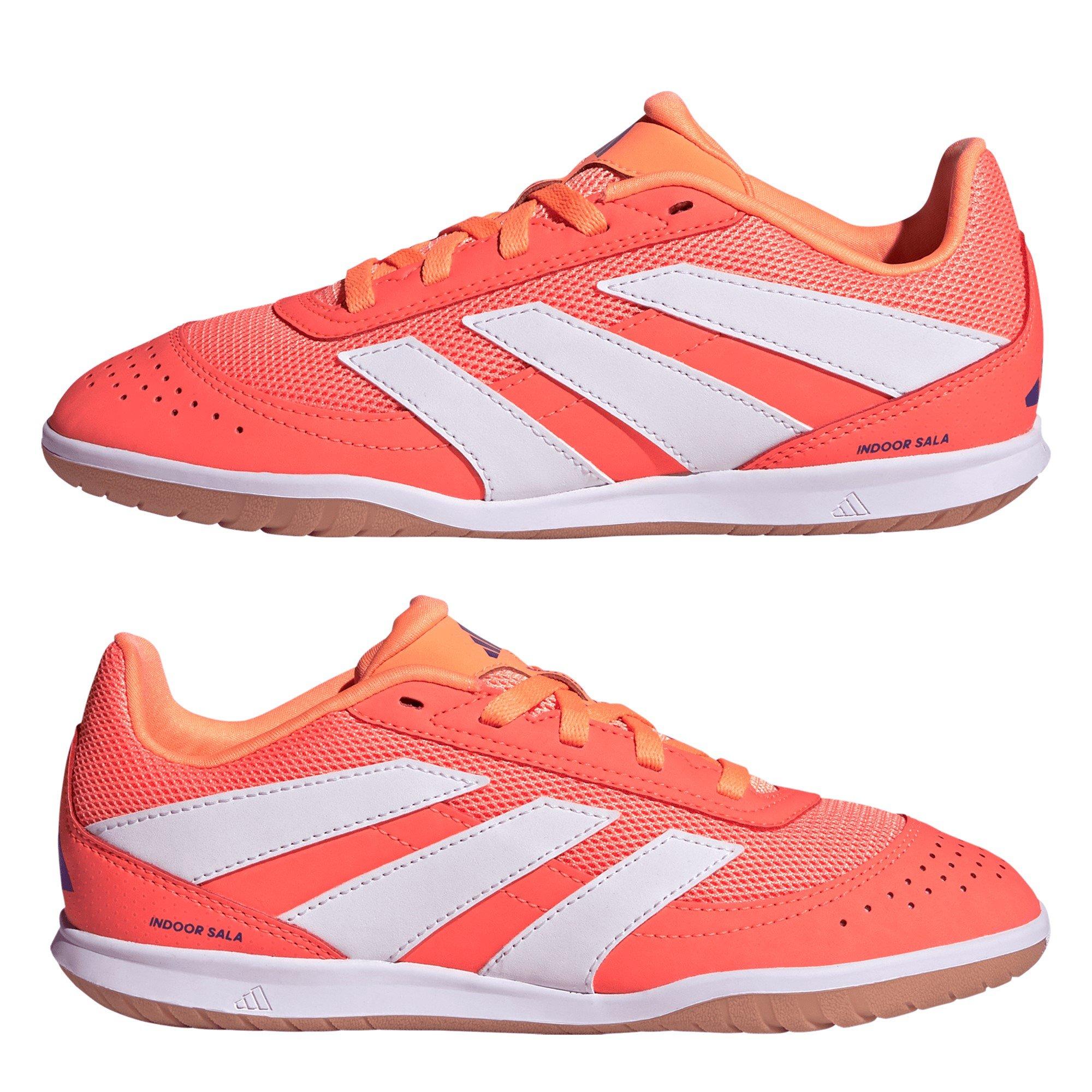 Coral/Wht/Orgn - adidas - Predator Club Indoor Football Boots - 9