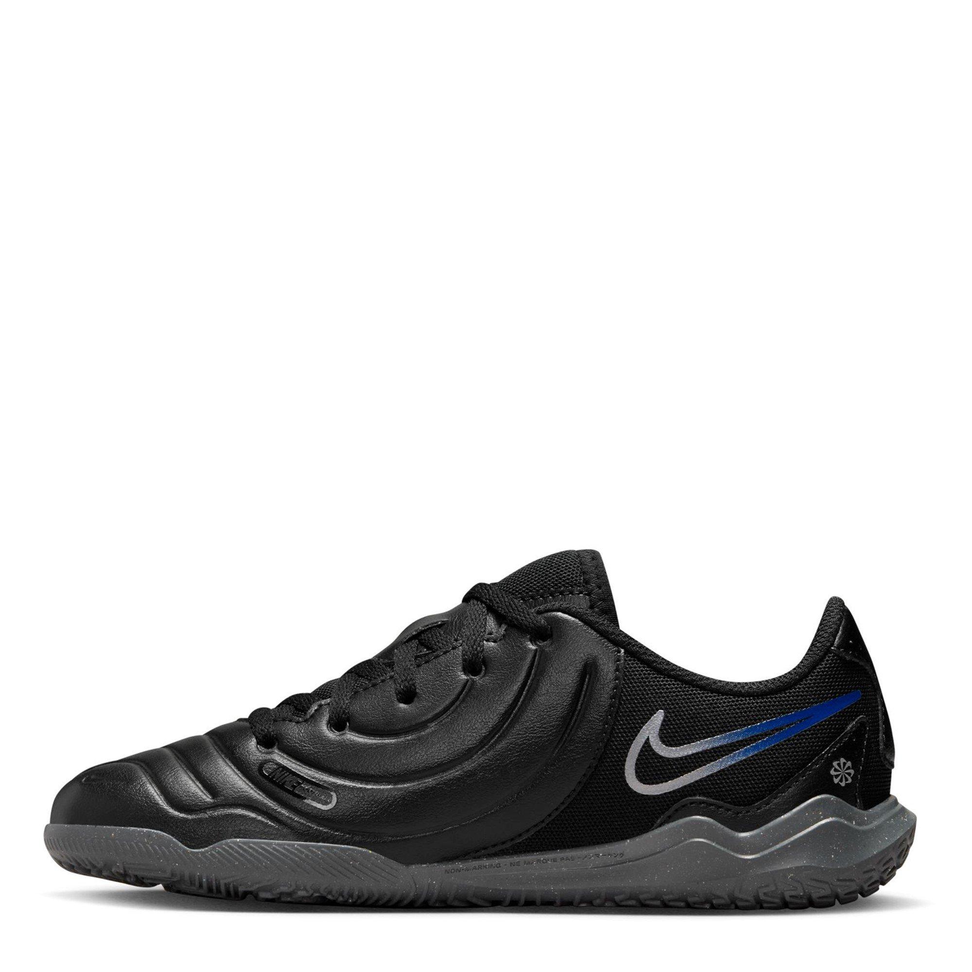 Blk/Chrome-Roy - Nike - Jr. Tiempo Legend 10 Club Juniors Indoor Football Boots - 2