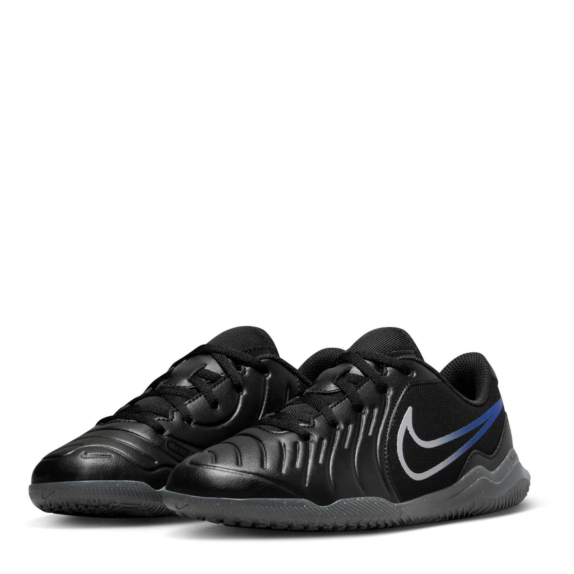Blk/Chrome-Roy - Nike - Jr. Tiempo Legend 10 Club Juniors Indoor Football Boots - 4