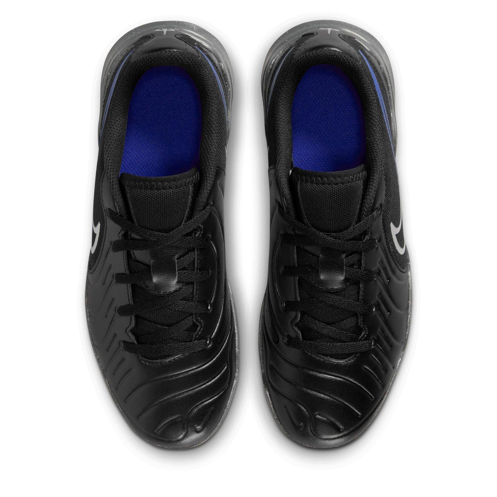 Blk/Chrome-Roy - Nike - Jr. Tiempo Legend 10 Club Juniors Indoor Football Boots - 6