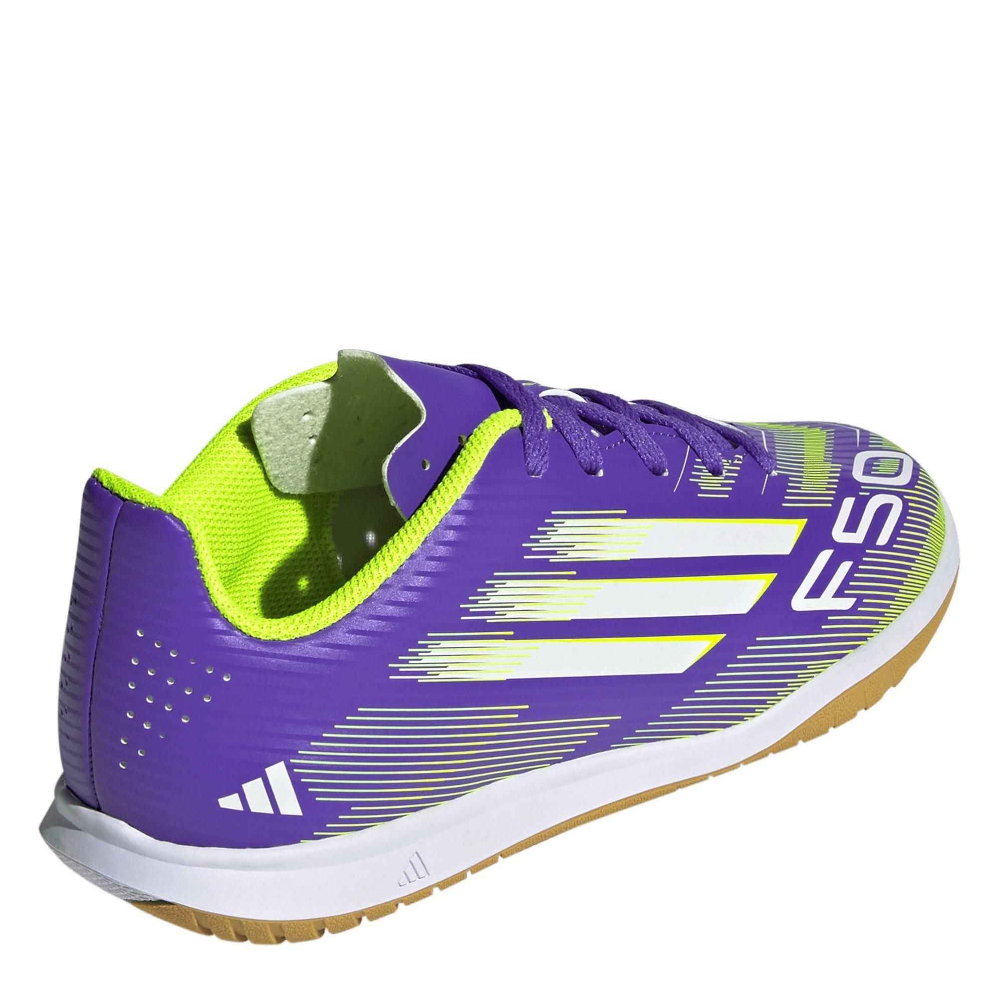 Purple/White - adidas - F50 Club Juniors Indoor Football Boots - 4